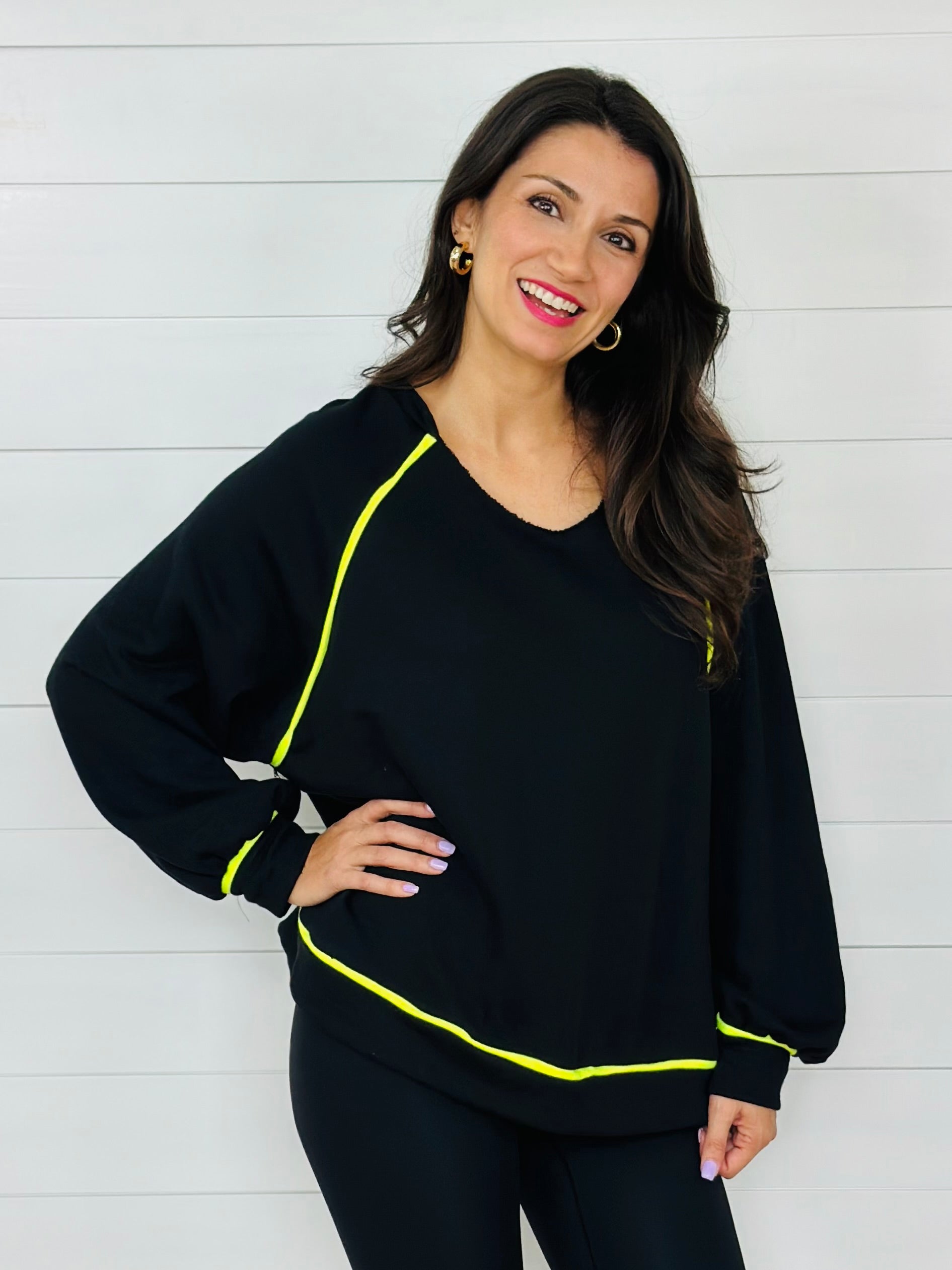 HEATHER SWEATSHIRT-BLACK