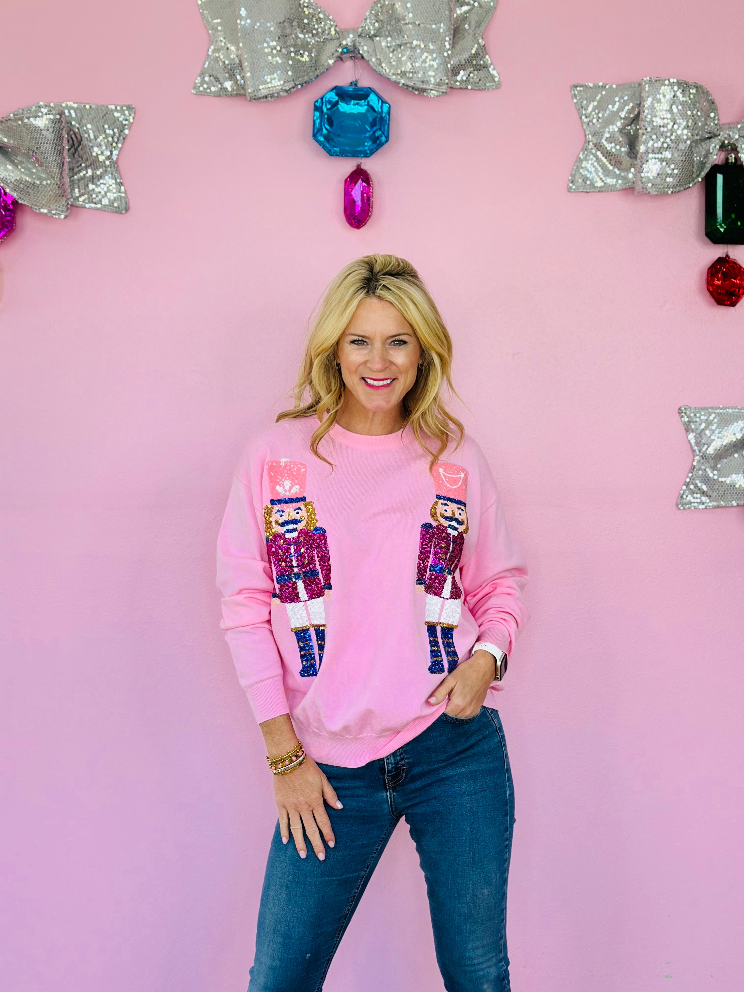 NUTCRACKER DUO SWEATER-LT PINK