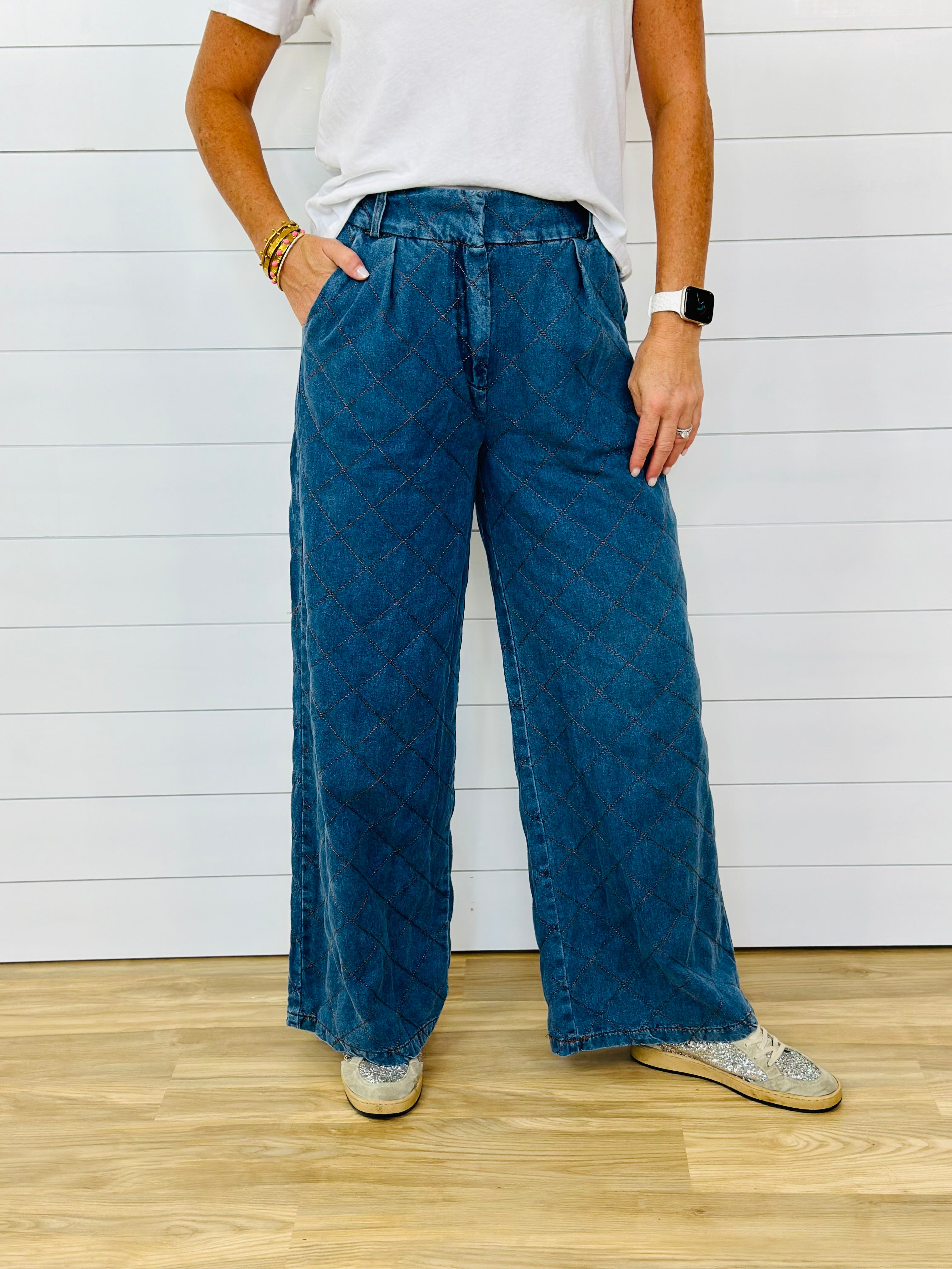 QUILT STITCH JEANS