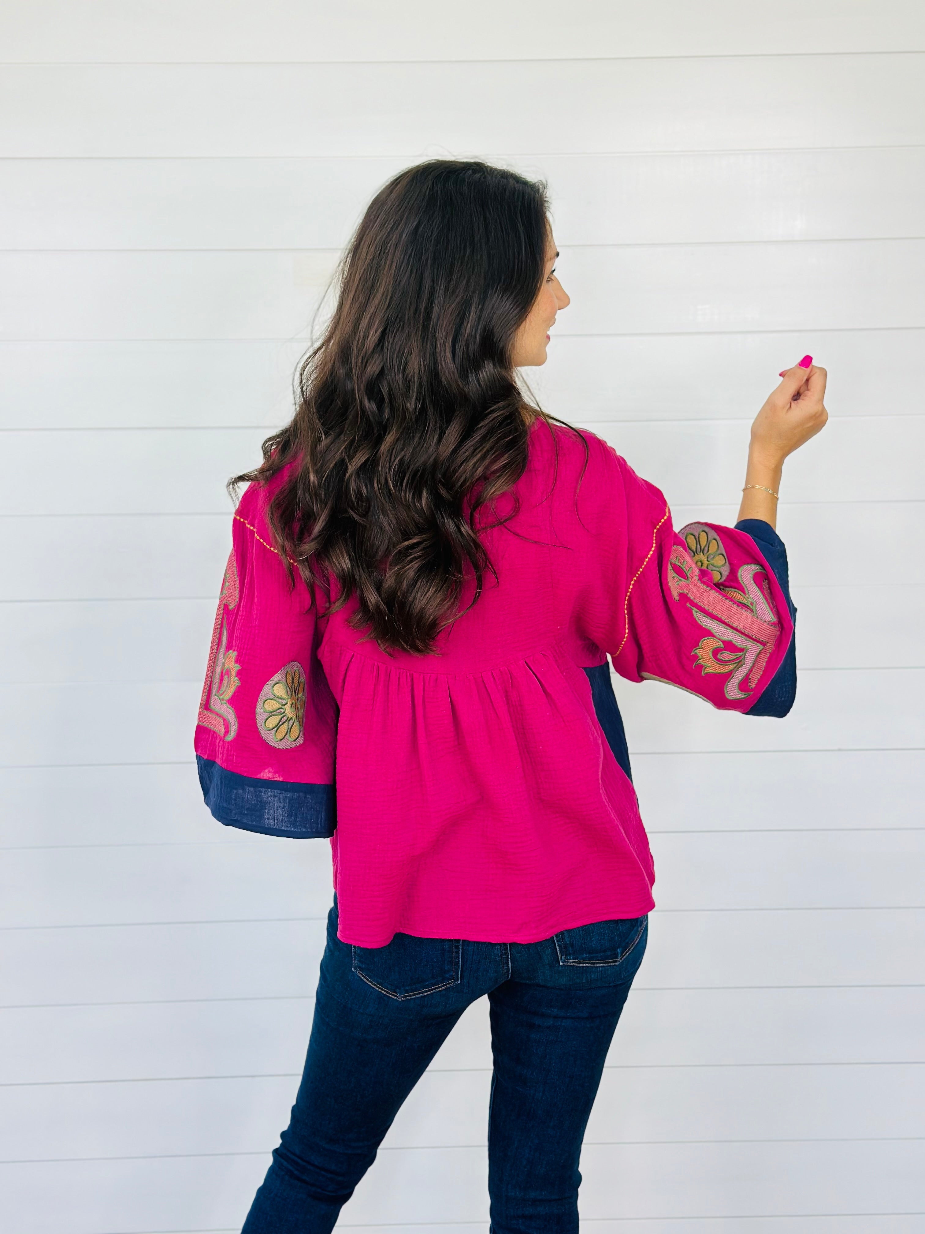 SERENITY TOP-FUCHSIA