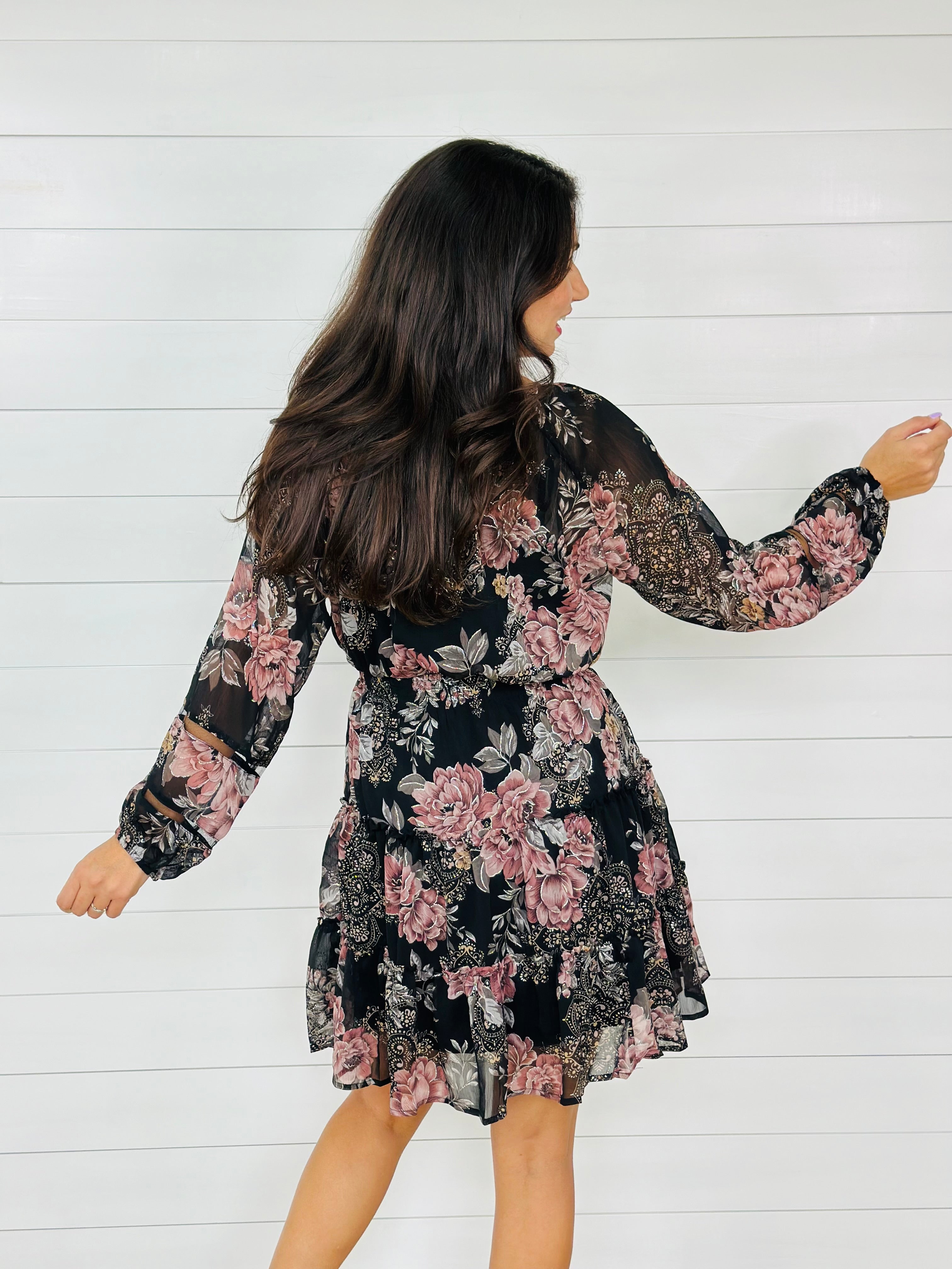 MIDNIGHT BLOOMS DRESS