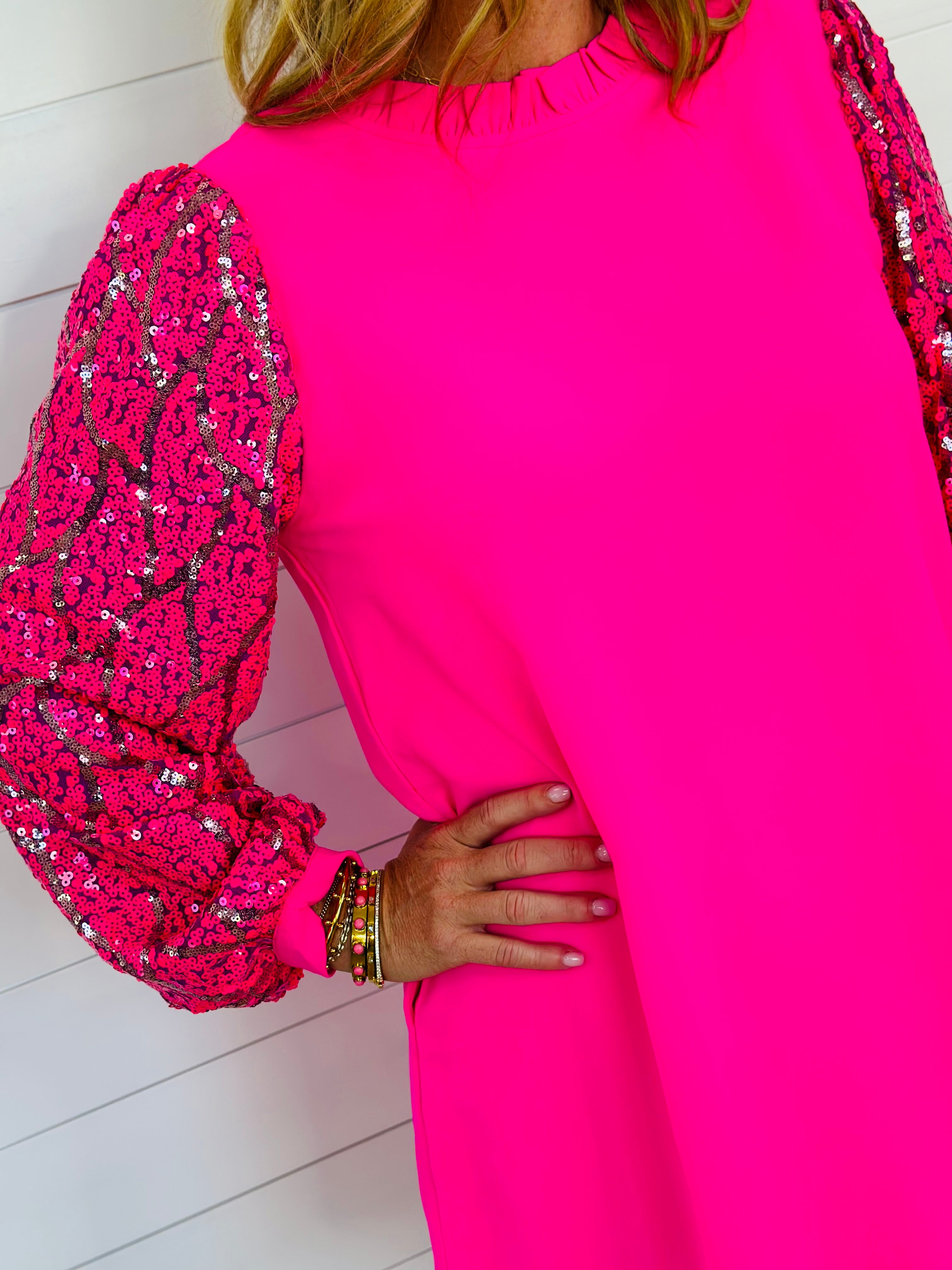 HOT PINK PARTY DRESS