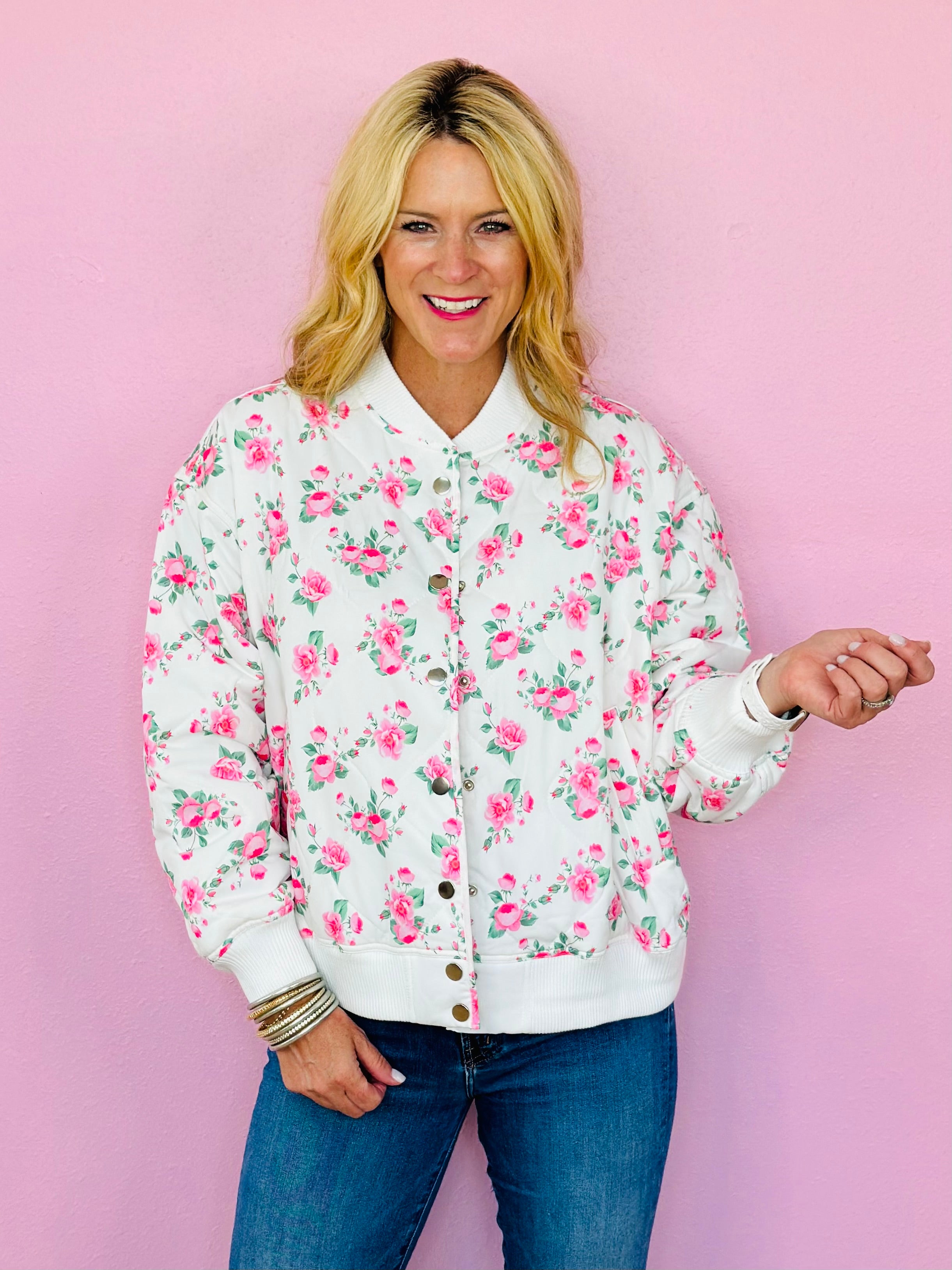 QUILTED ROSE JACKET