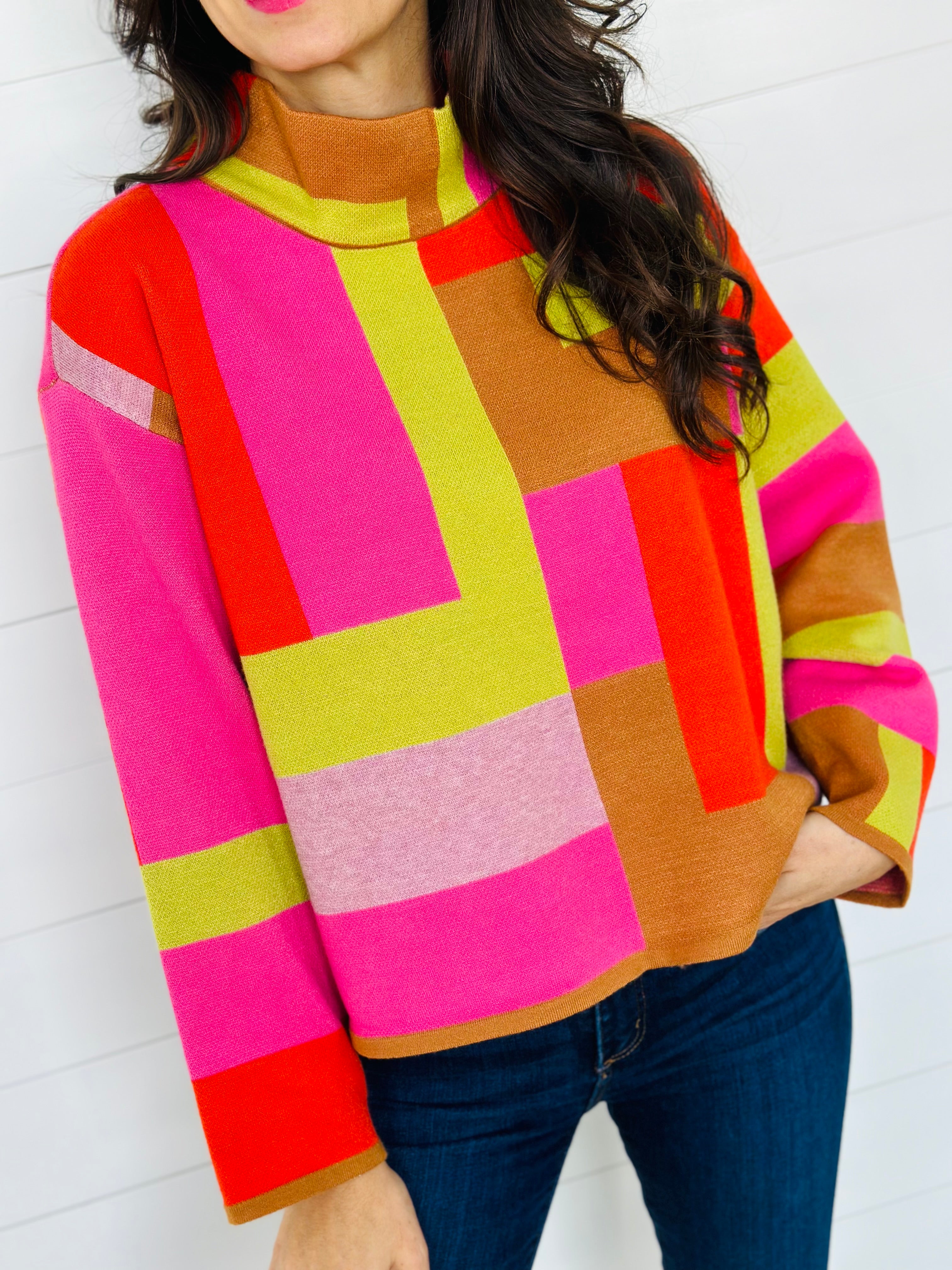 COLOR BLOCK SWEATER