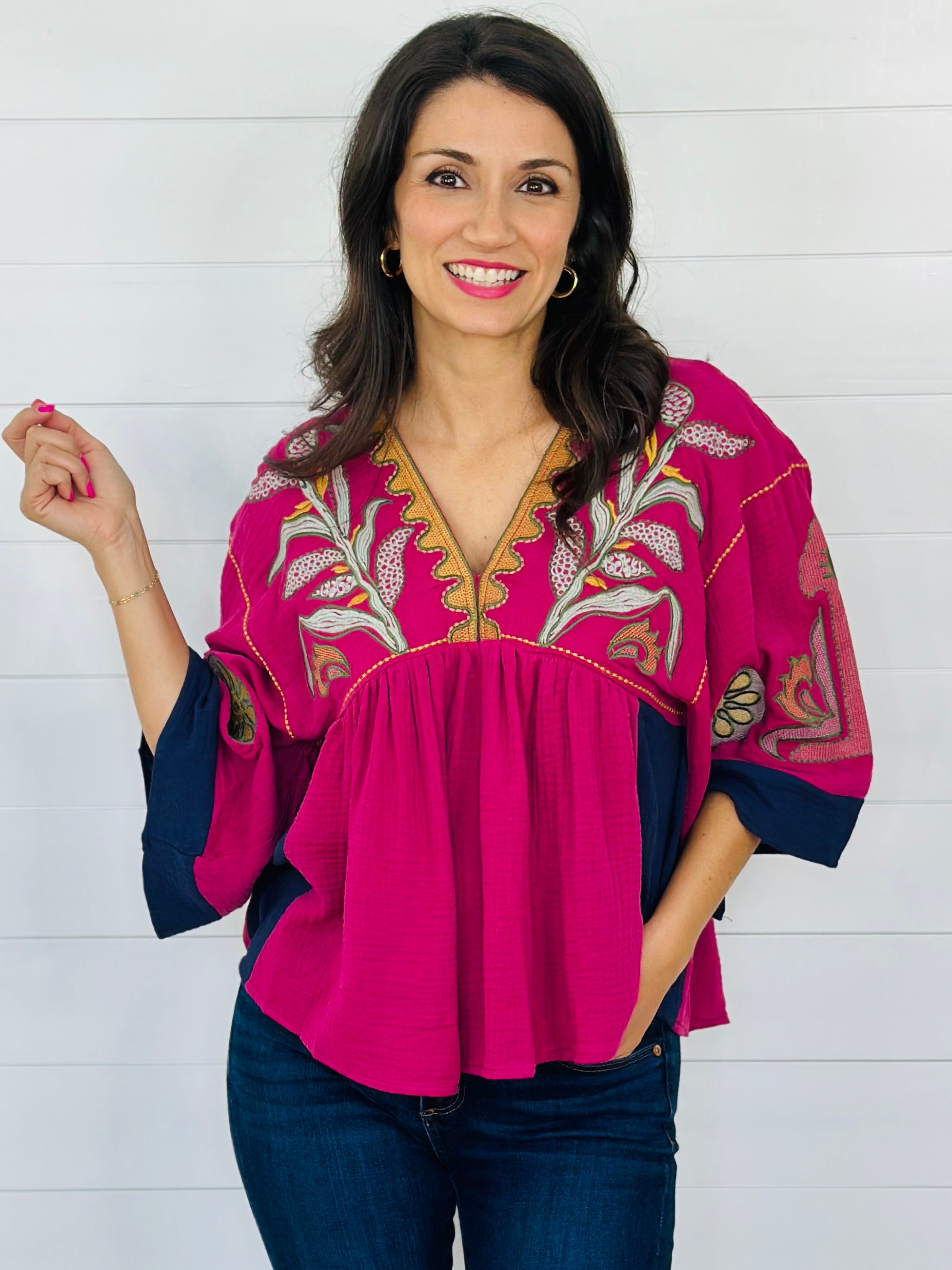 SERENITY TOP-FUCHSIA