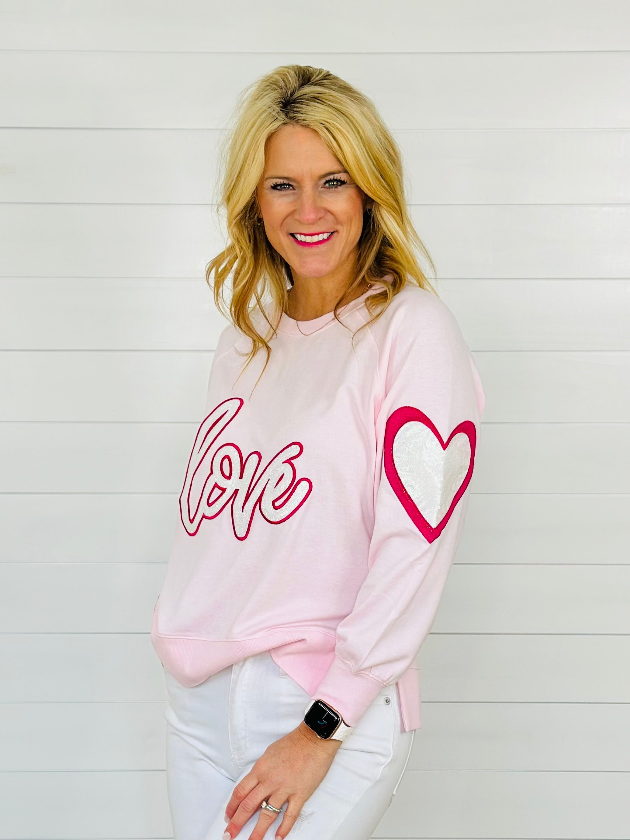 KATIE LOVE SWEATSHIRT-PINK