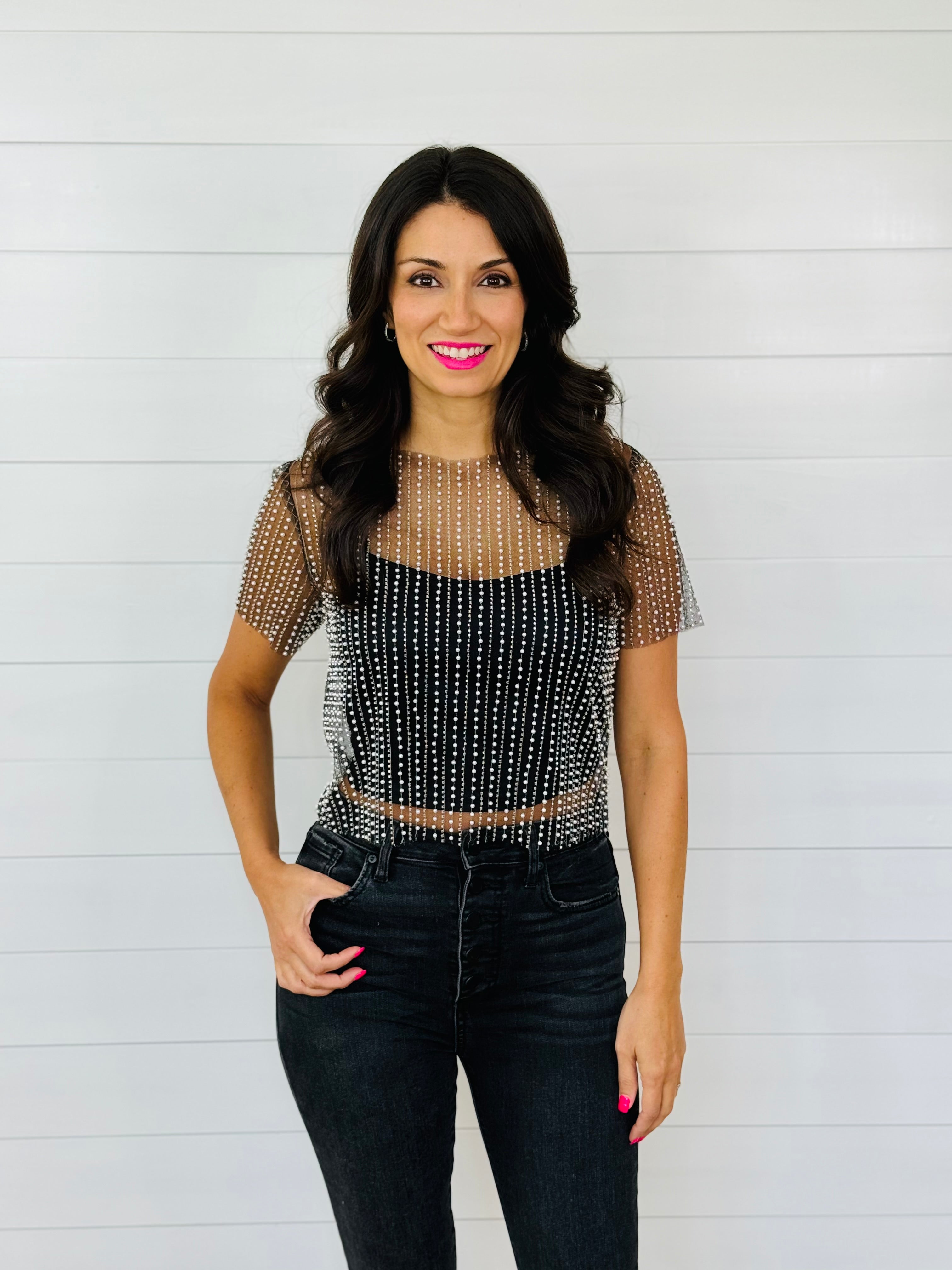 PEARL MESH TOP