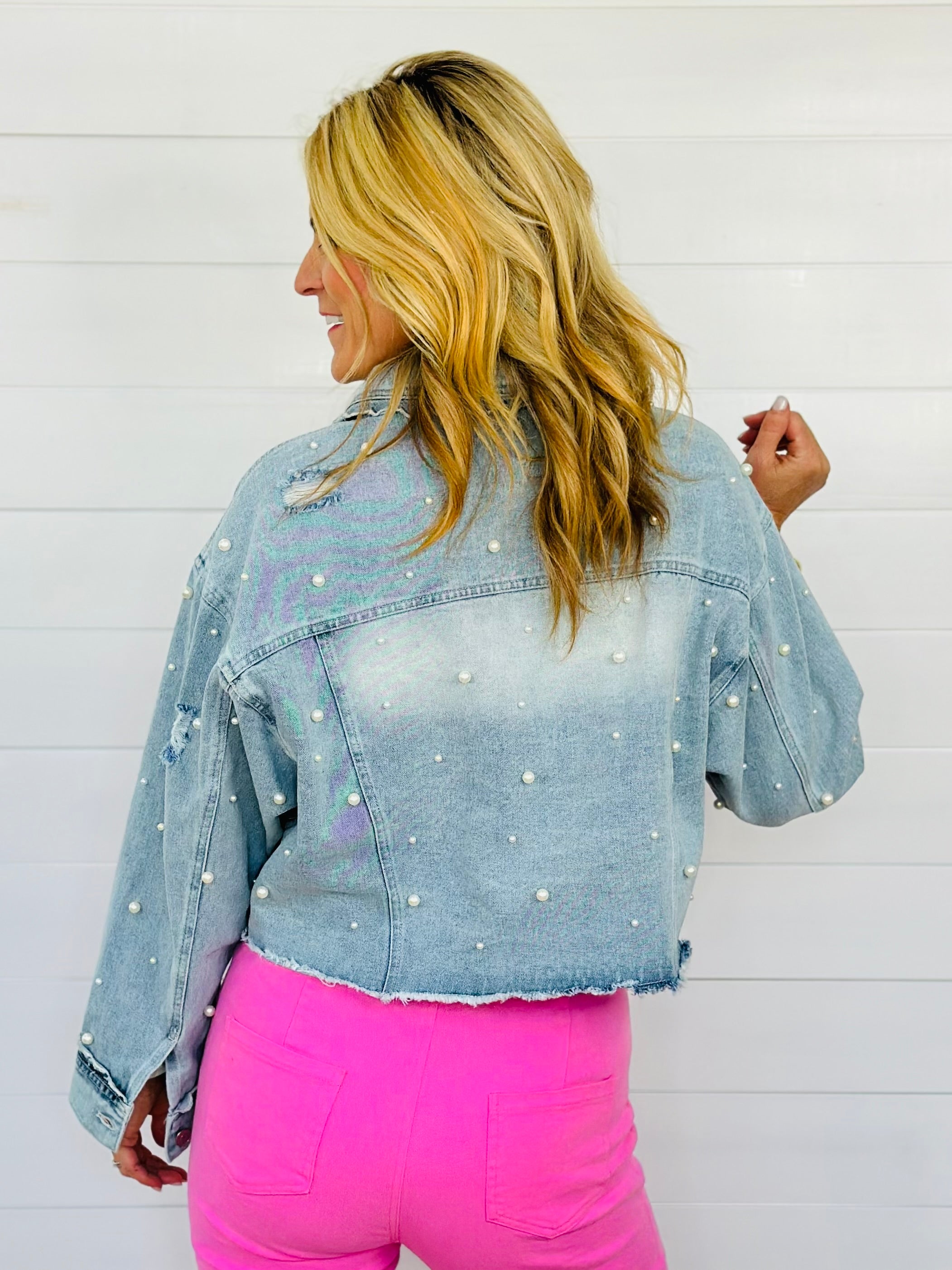 PEARL GIRL DENIM JACKET