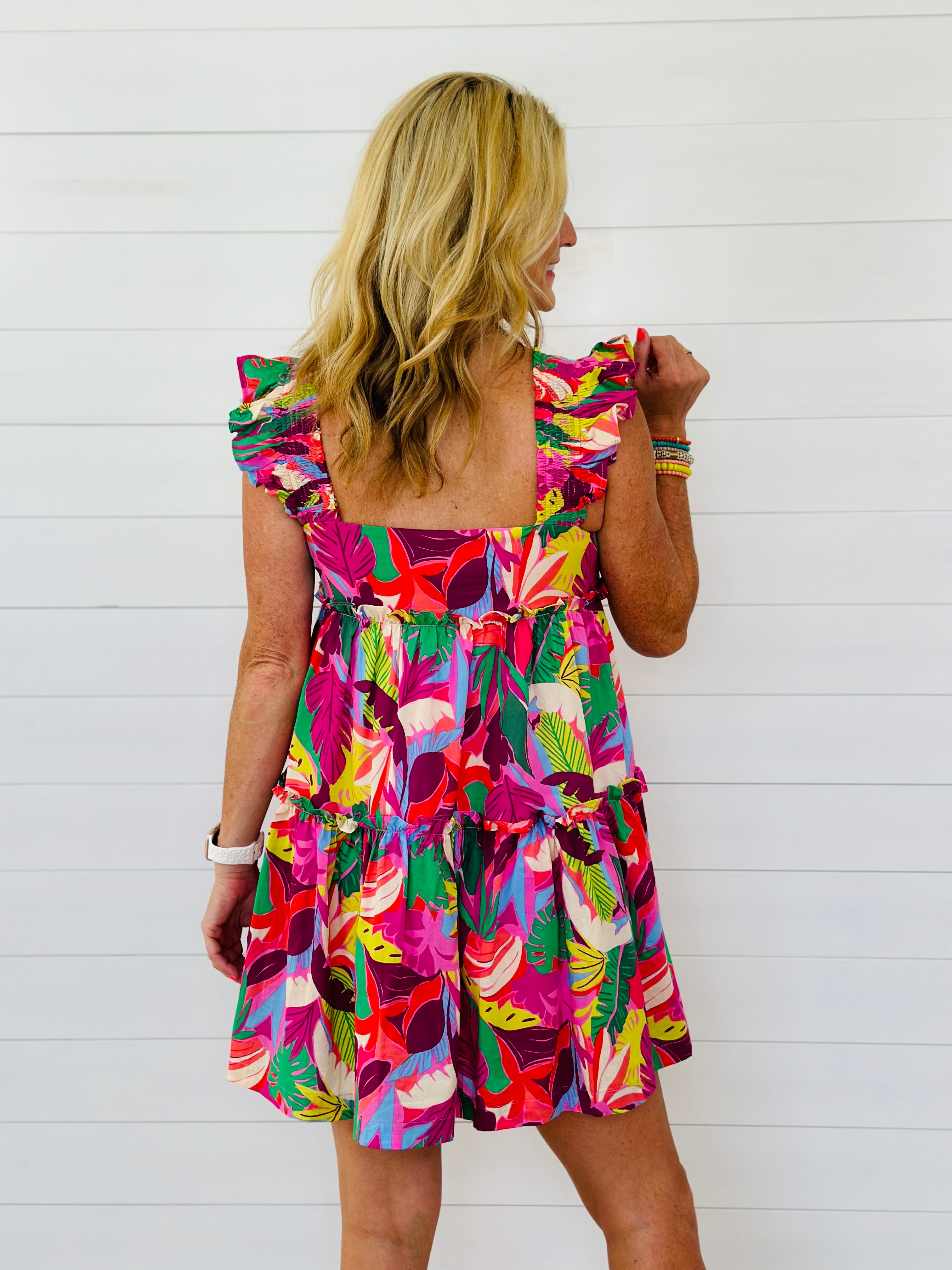 MULTI PALM DRESS