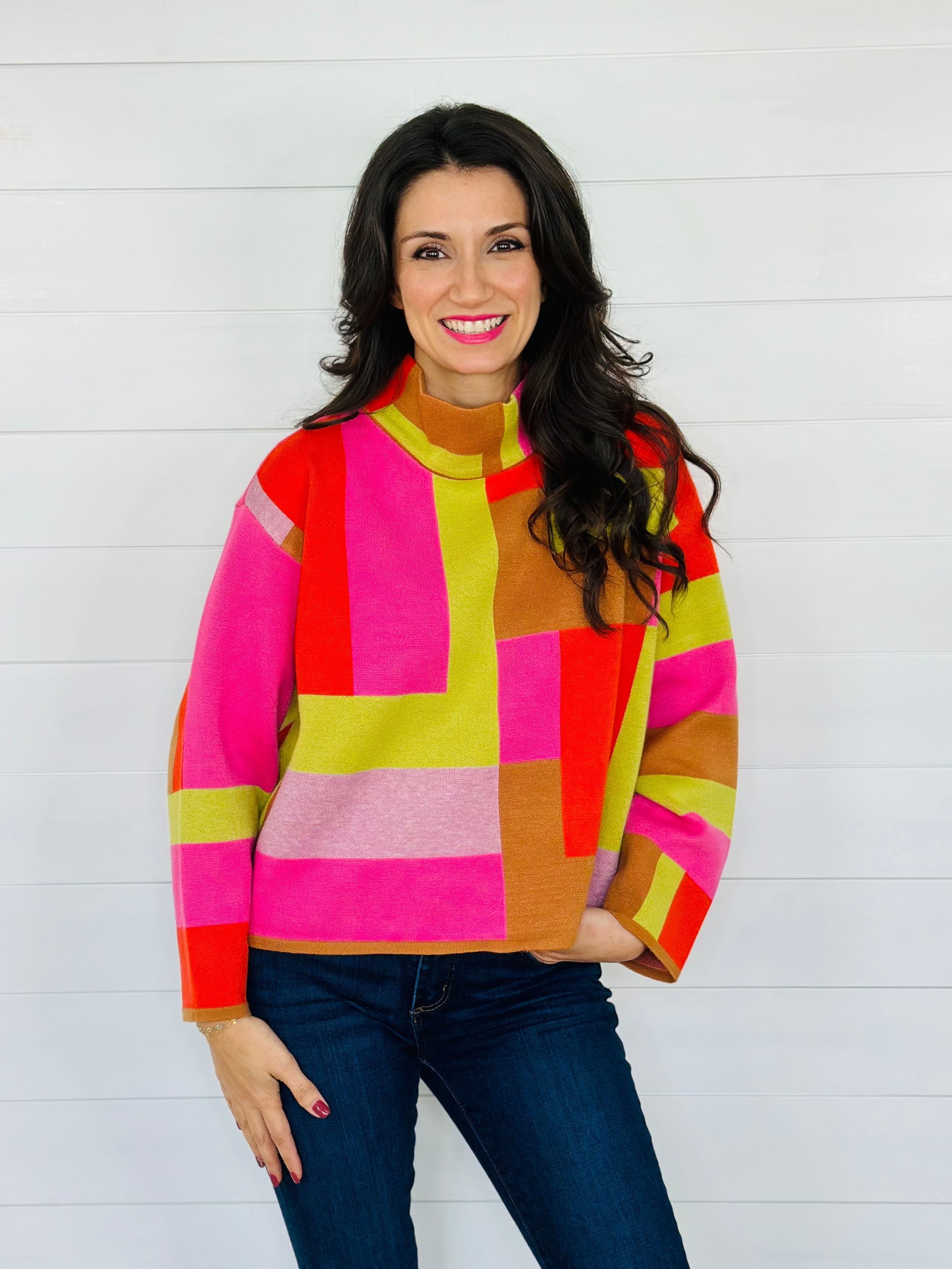 COLOR BLOCK SWEATER