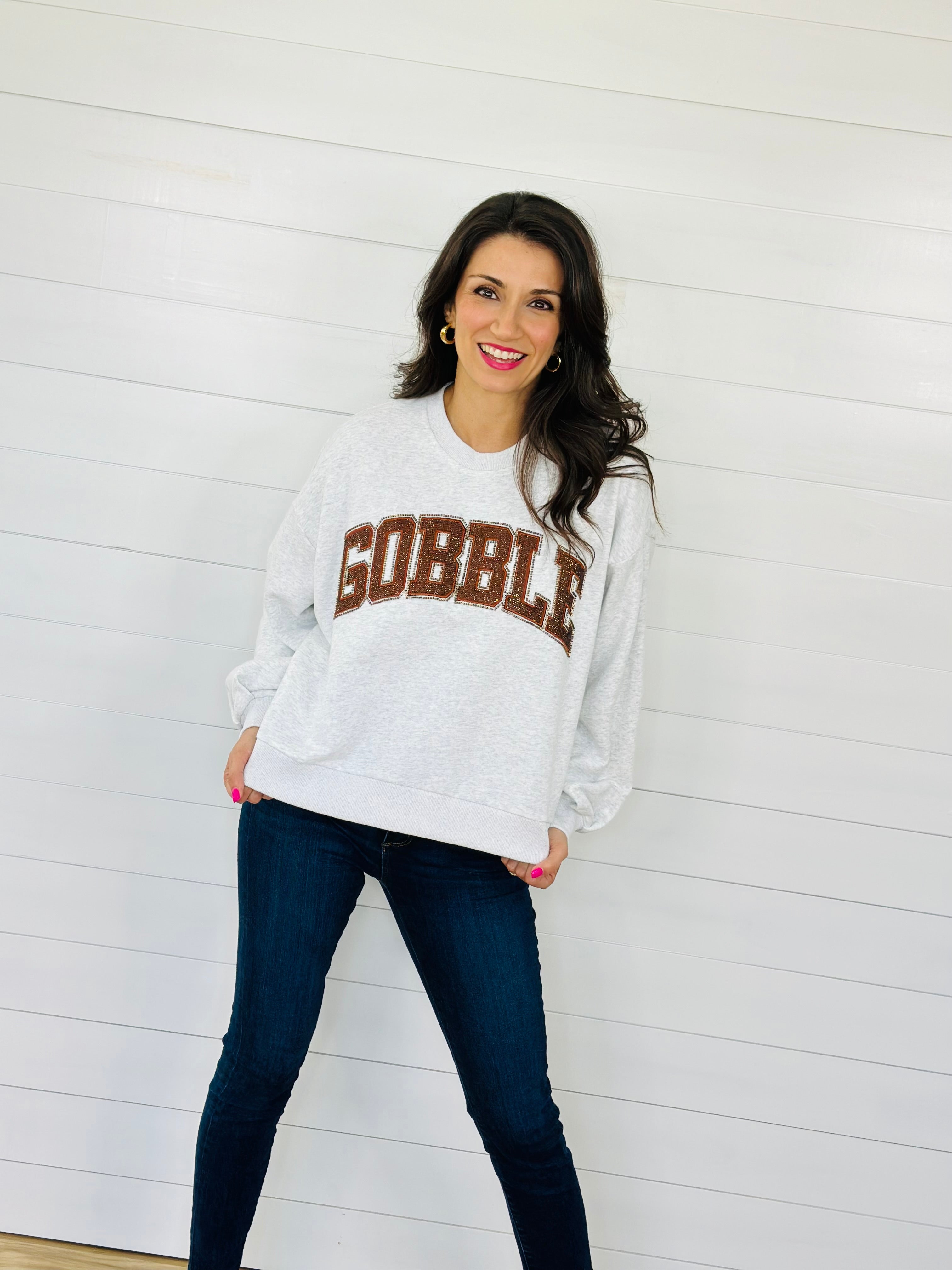 GREY GOBBLE SWEATSHIRT