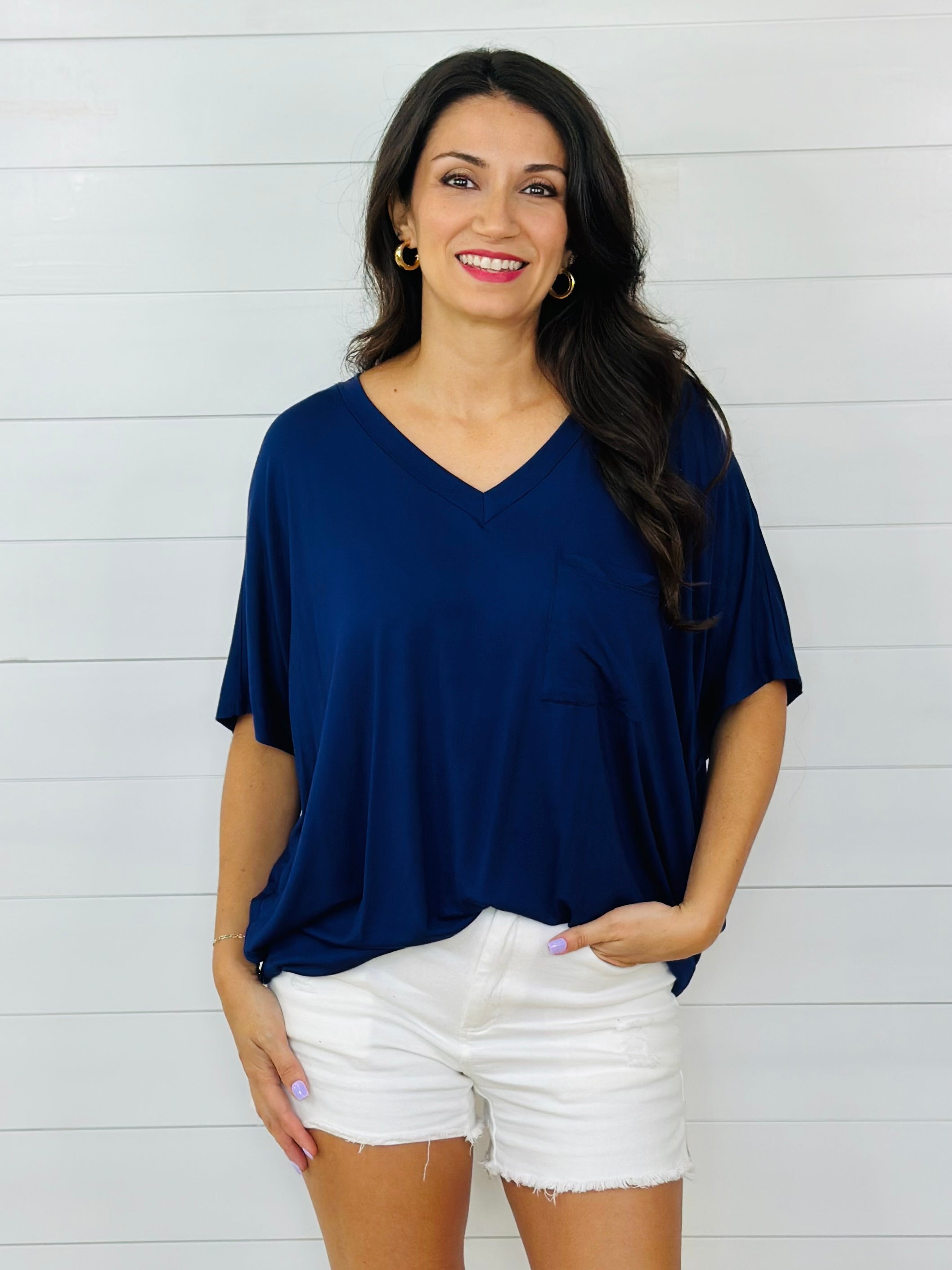 ASHLEY TOP-NAVY