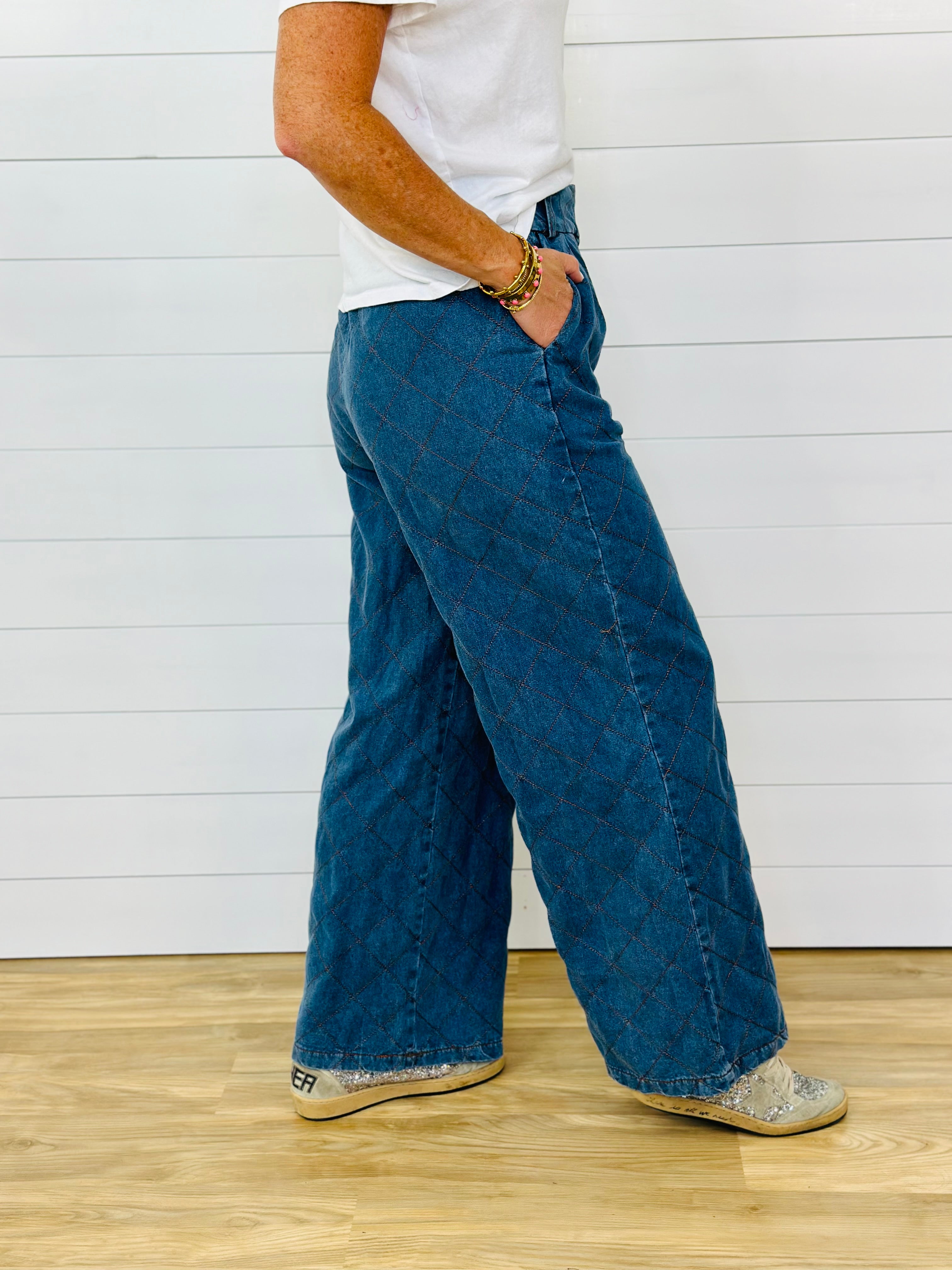 QUILT STITCH JEANS