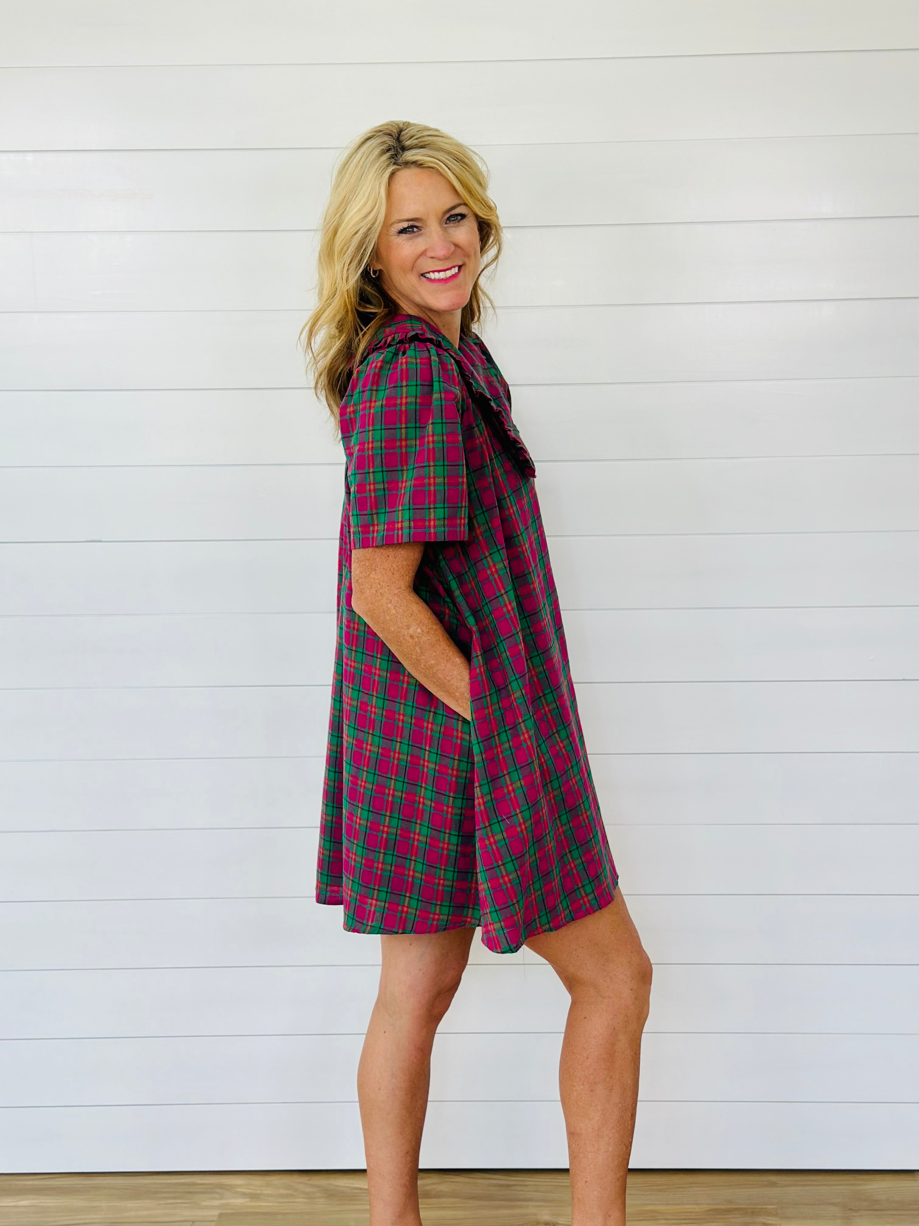 POLLY PLAID DRESS