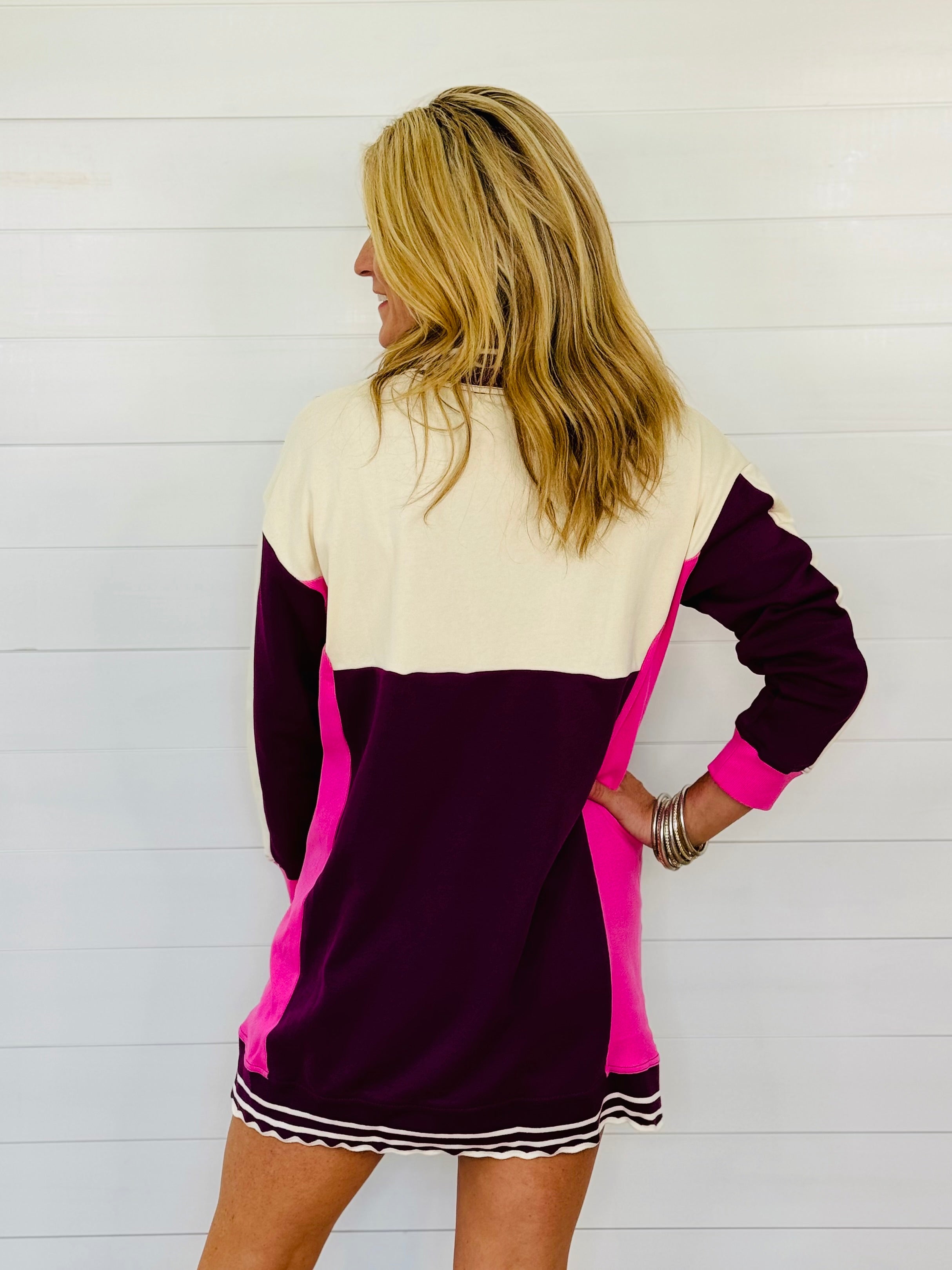 COMFY SPORT DRESS-PLUM