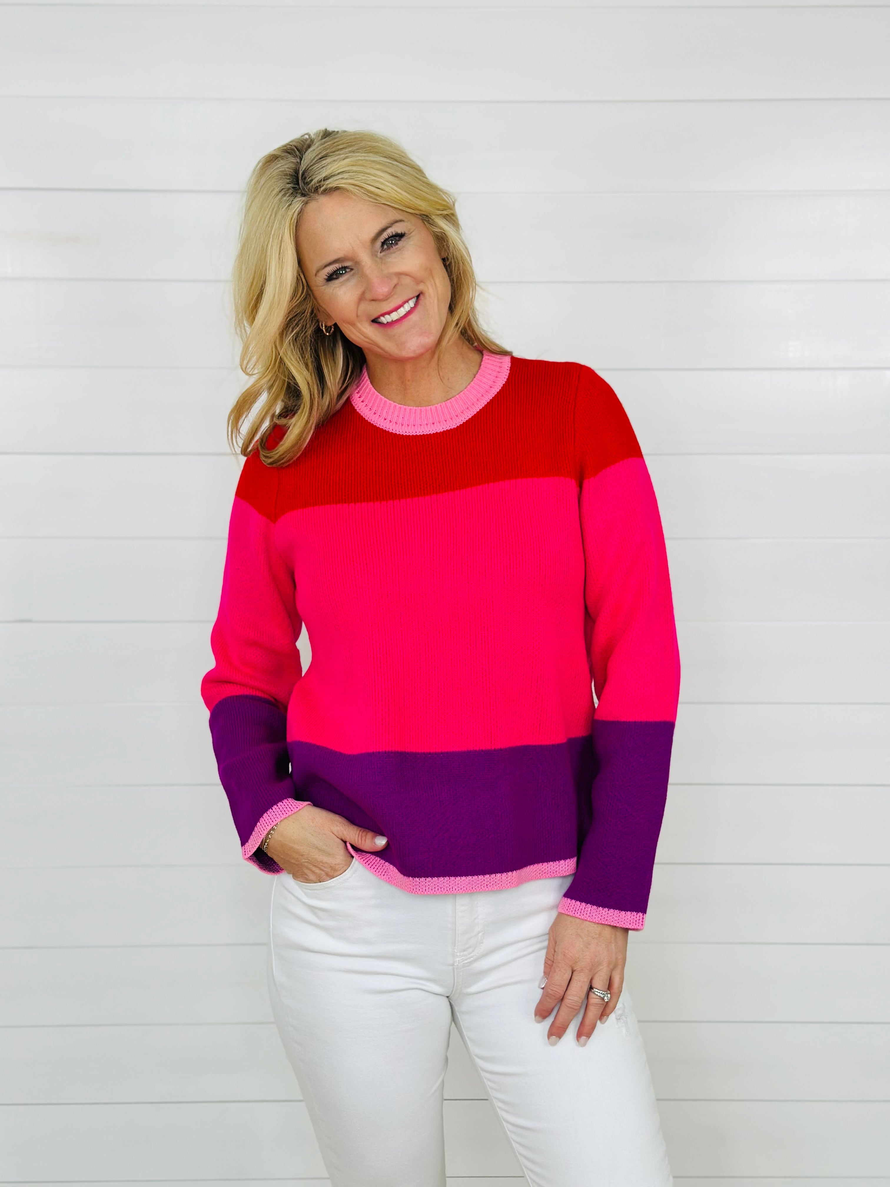 DELANI MULTI STRIPE SWEATER