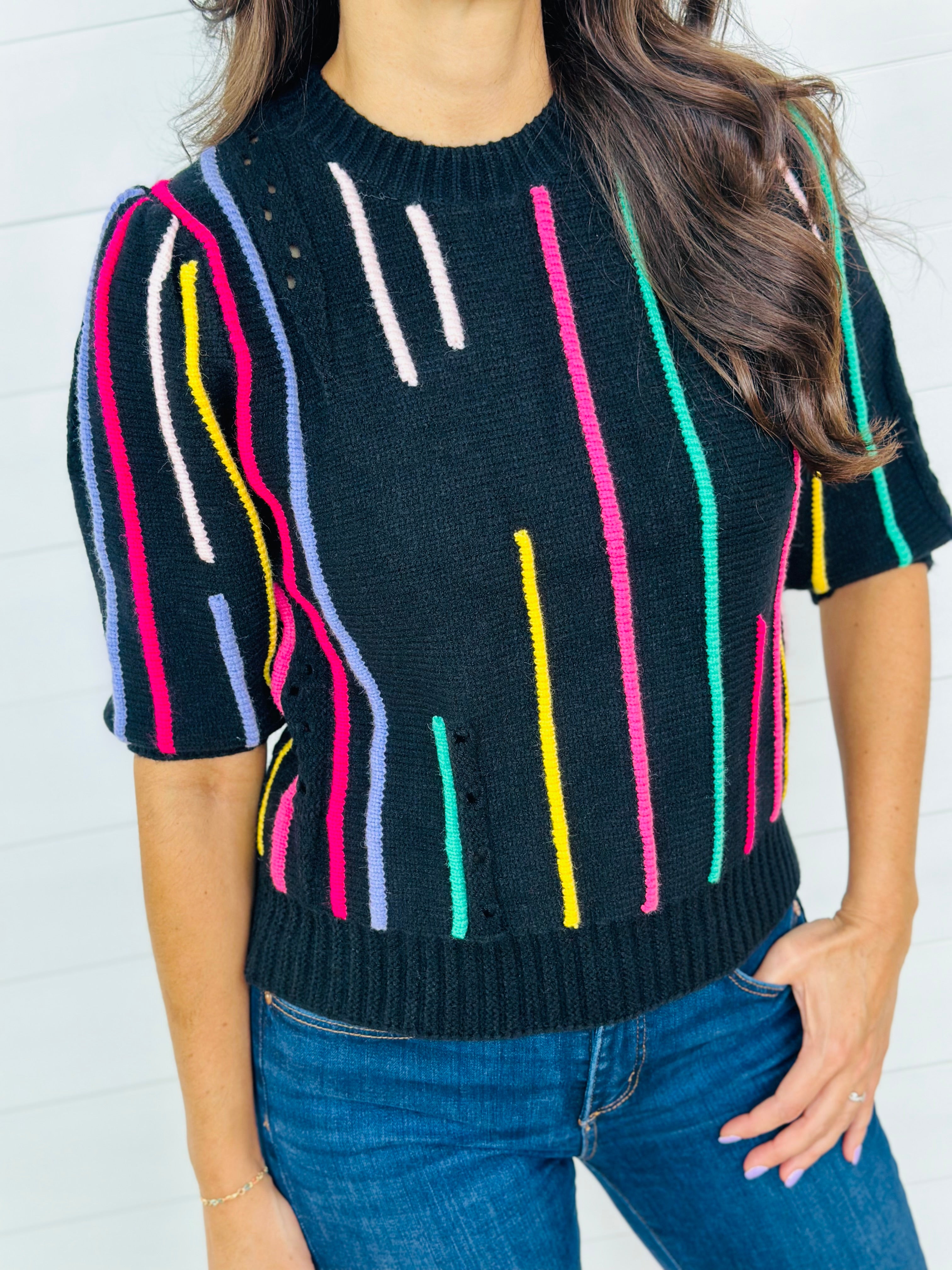 FUNFETTI SWEATER-BLACK