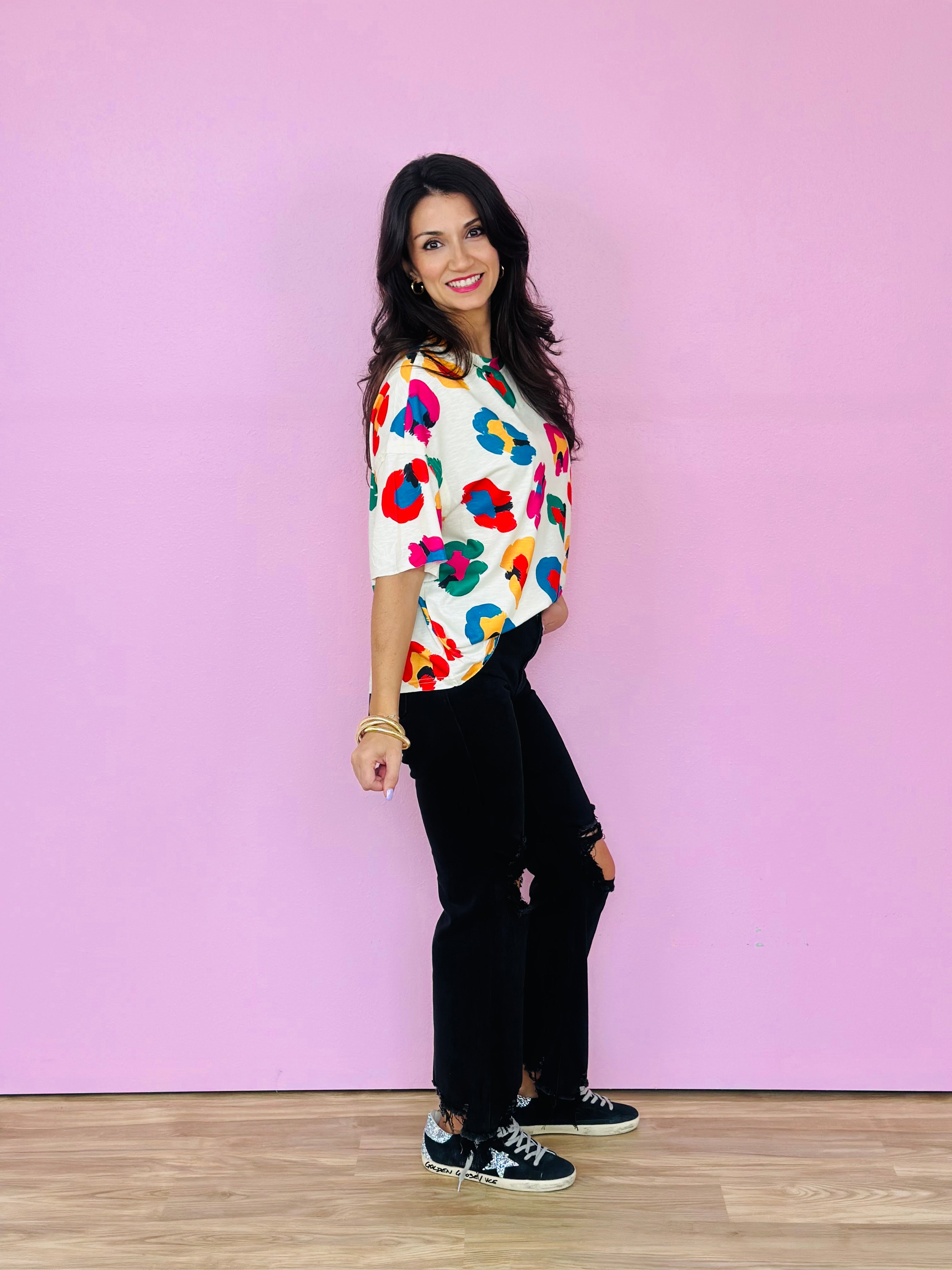 COLORFUL LEOPARD TOP