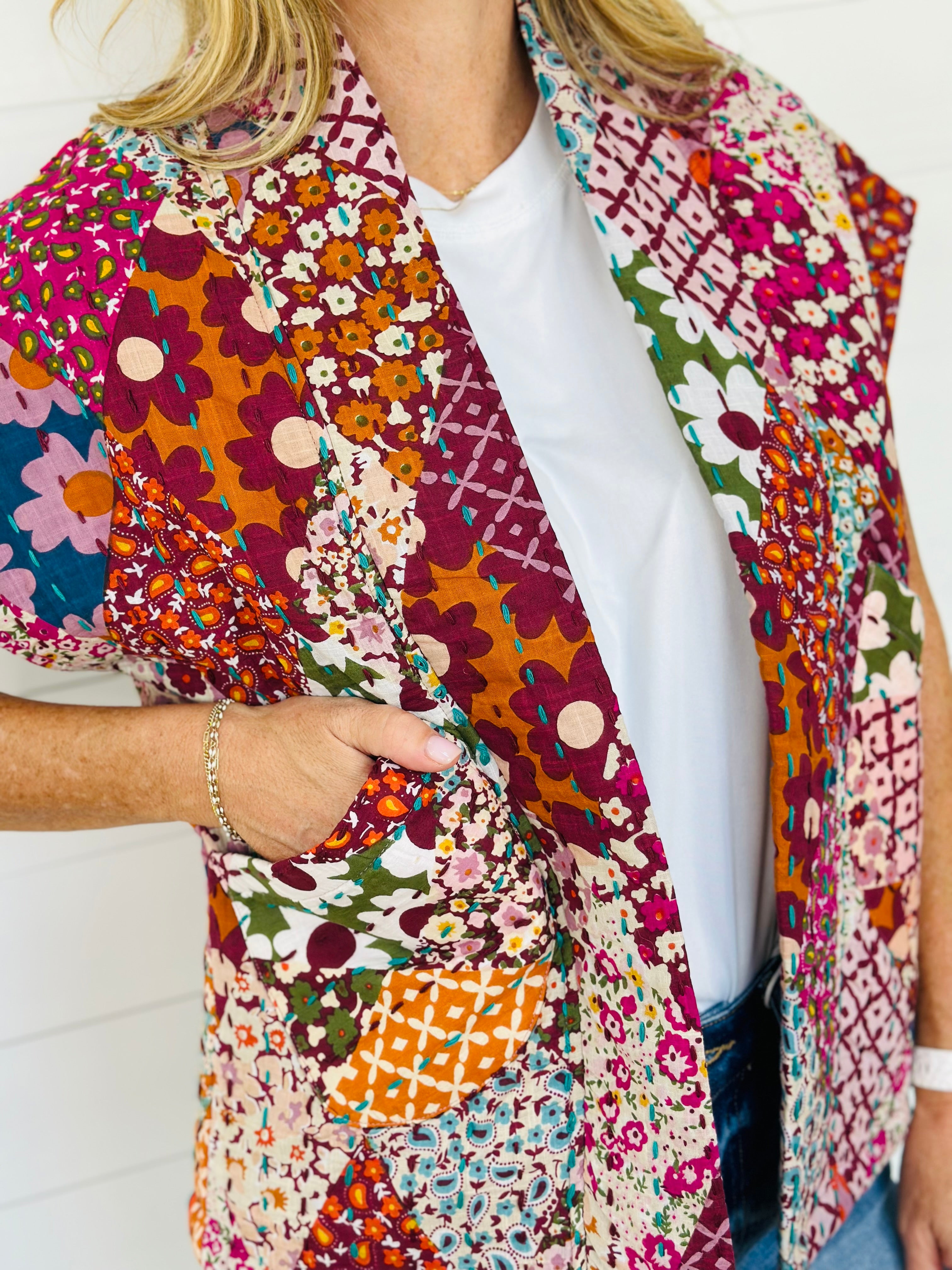 PATCHWORK QUILTED VEST