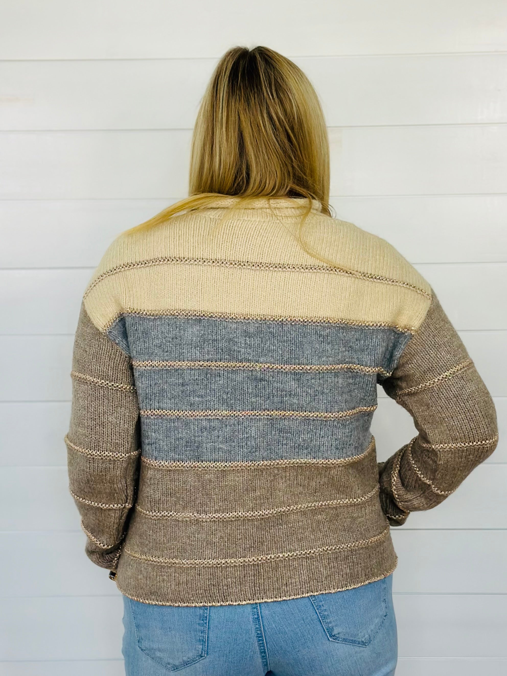 SHIMMER STITCH SWEATER