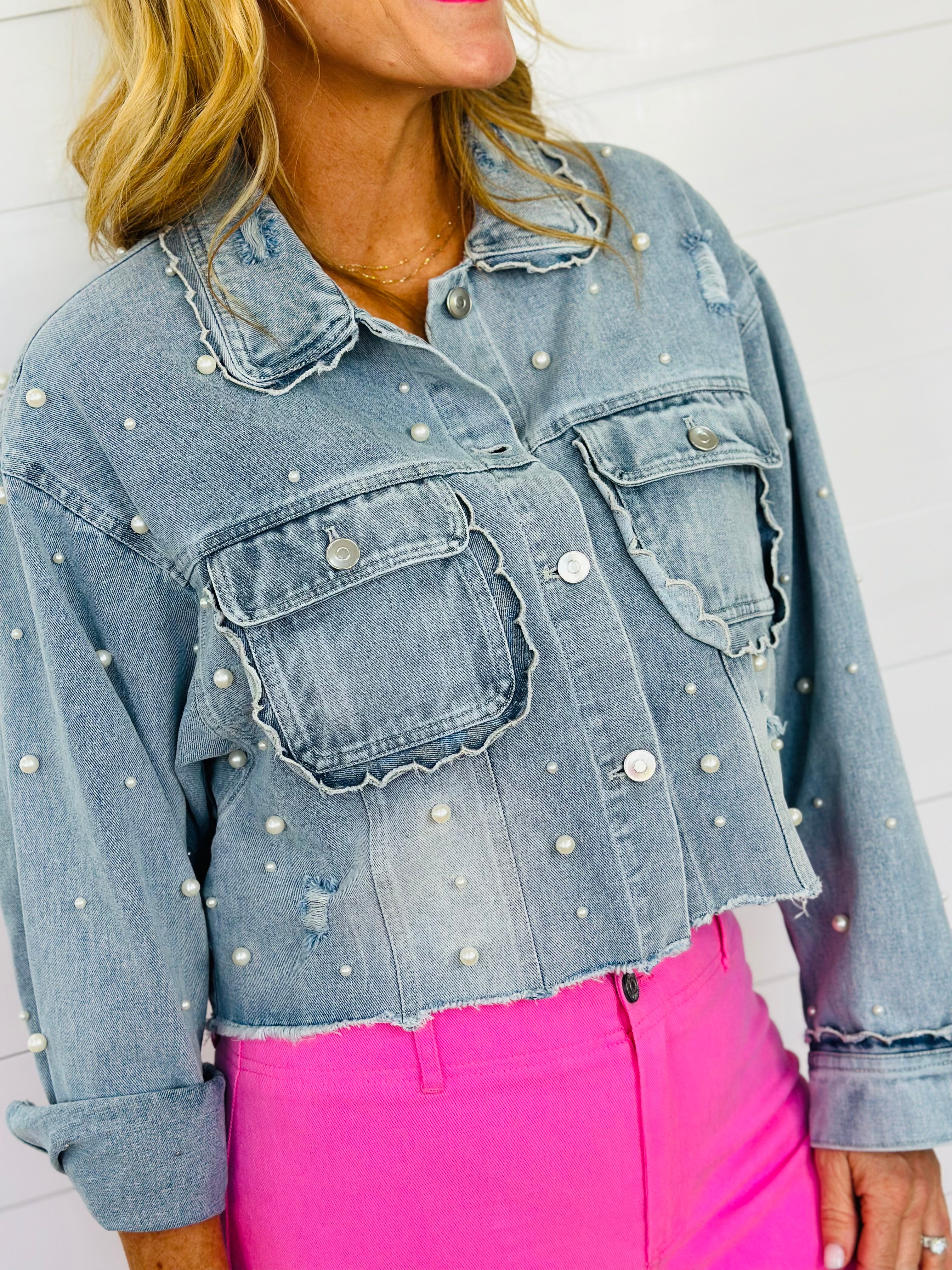 PEARL GIRL DENIM JACKET