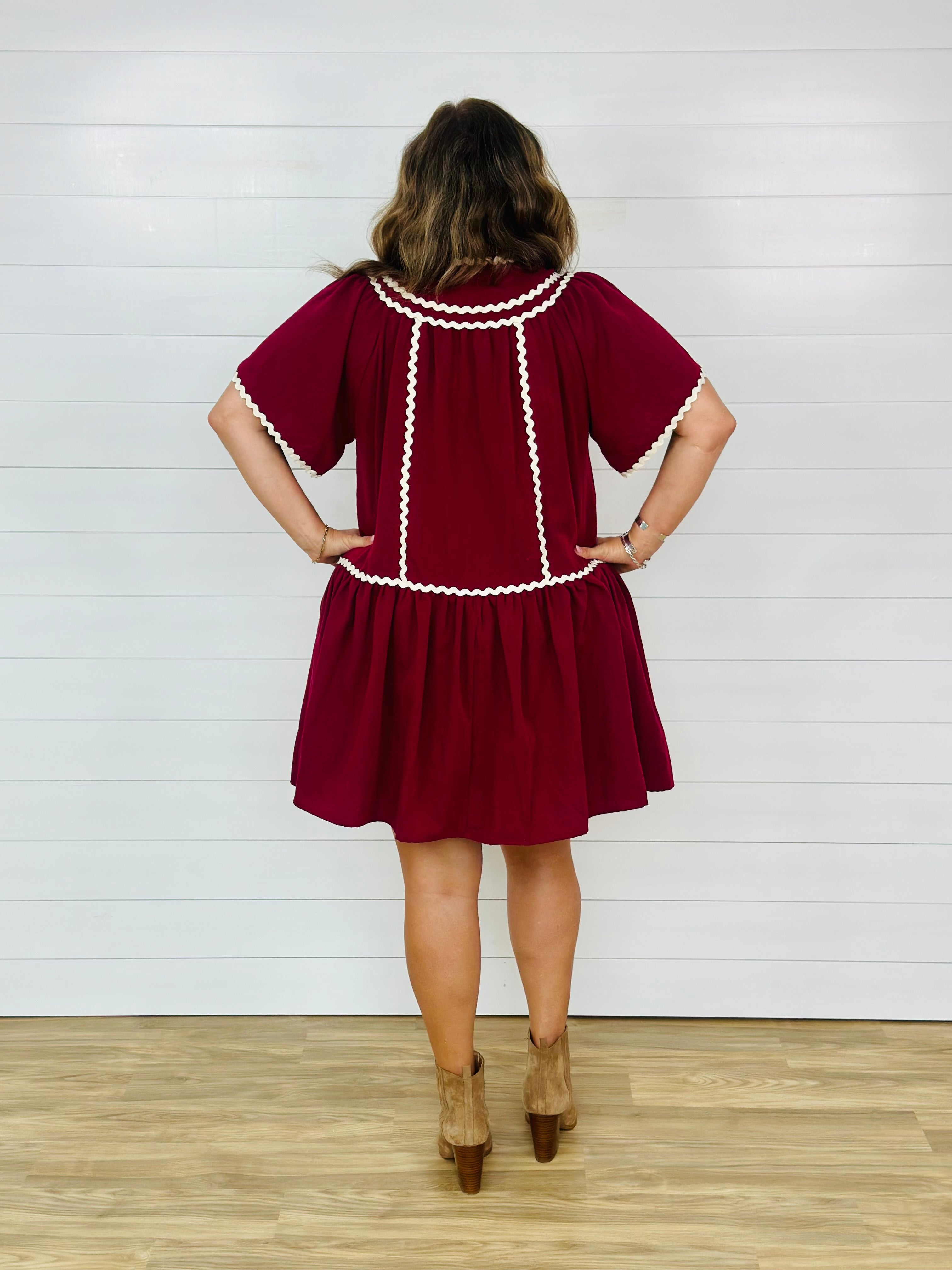 MOLLY DRESS-MERLOT