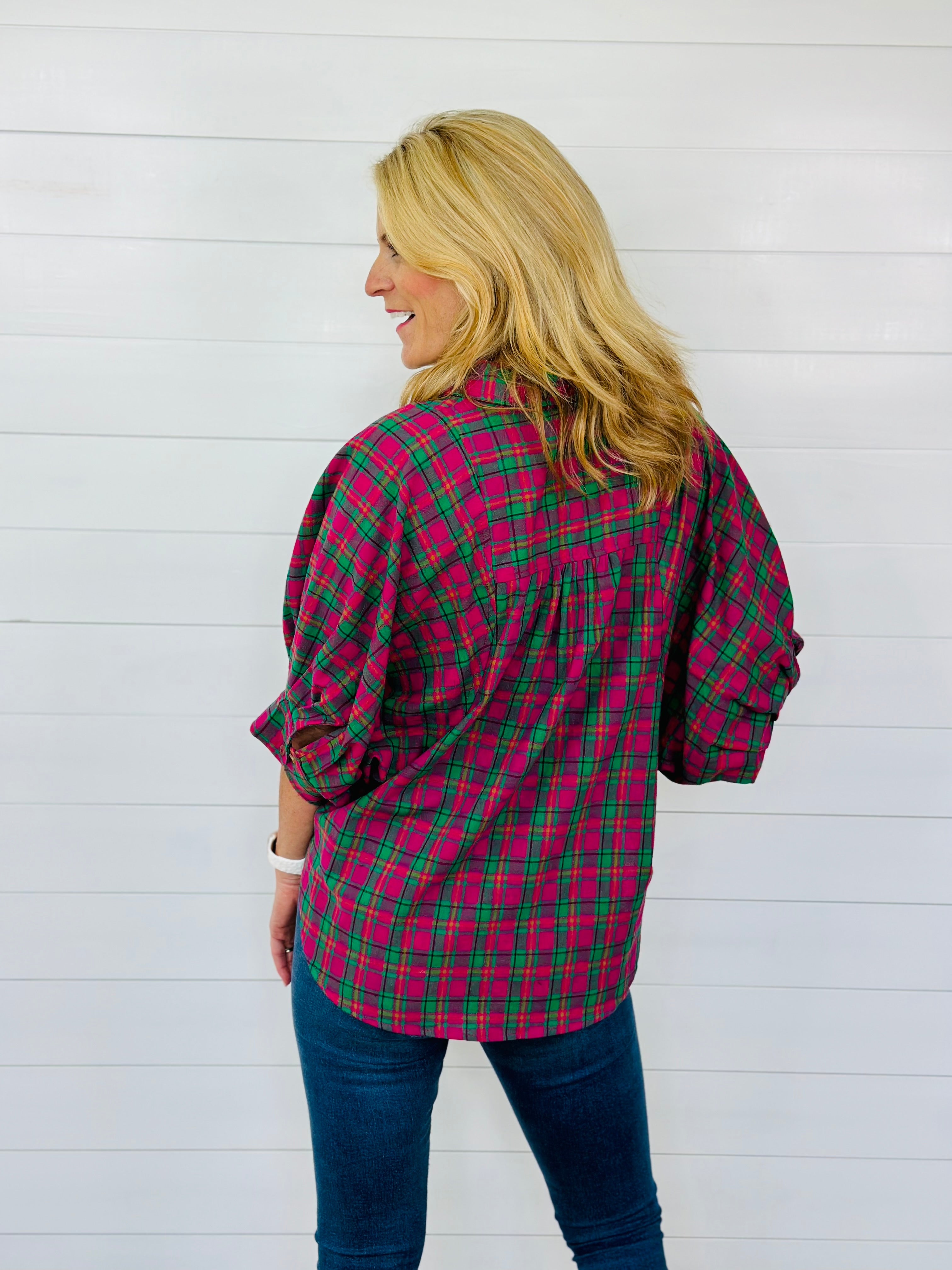 POLLY PLAID TOP