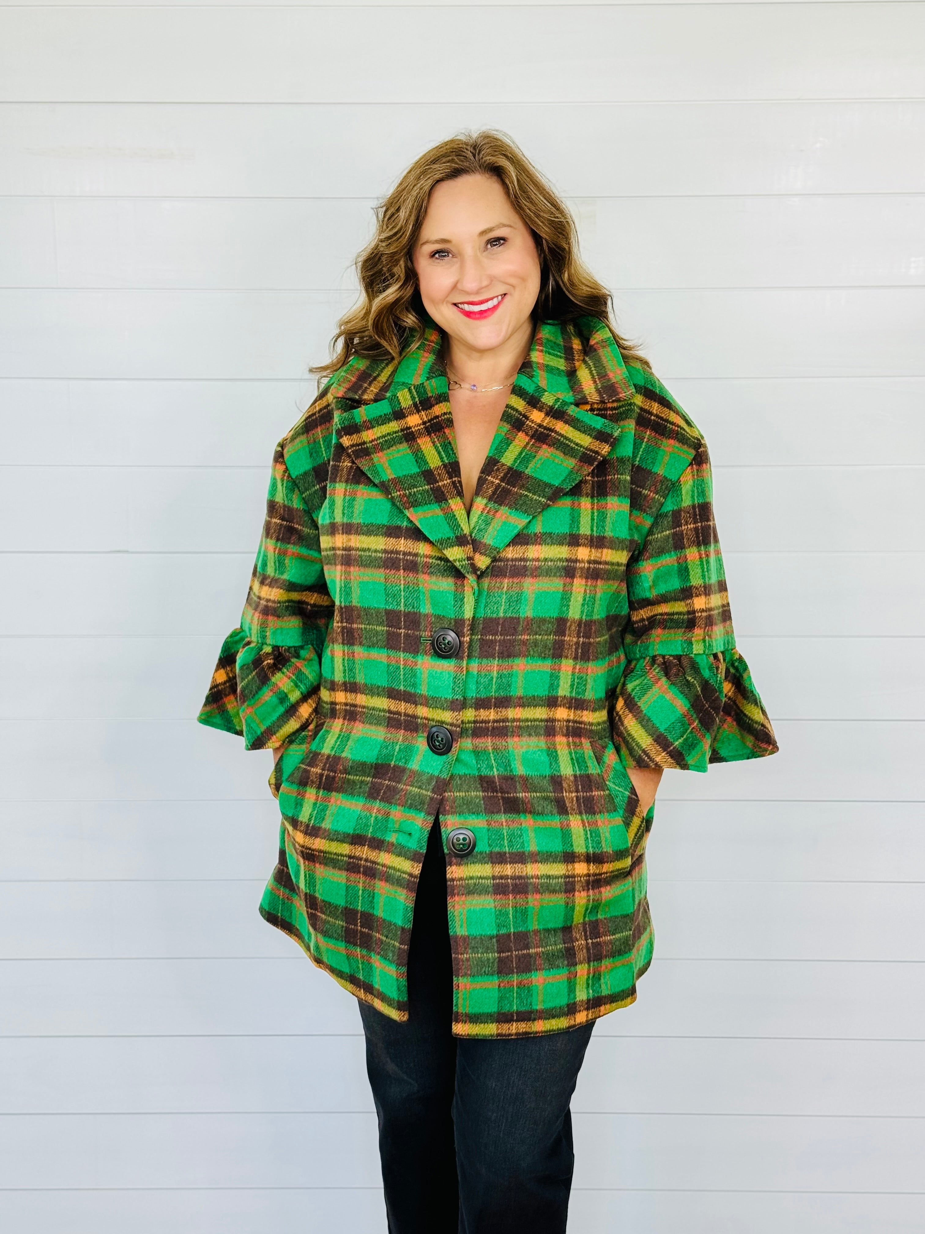 LADY LIKE COAT-GREEN