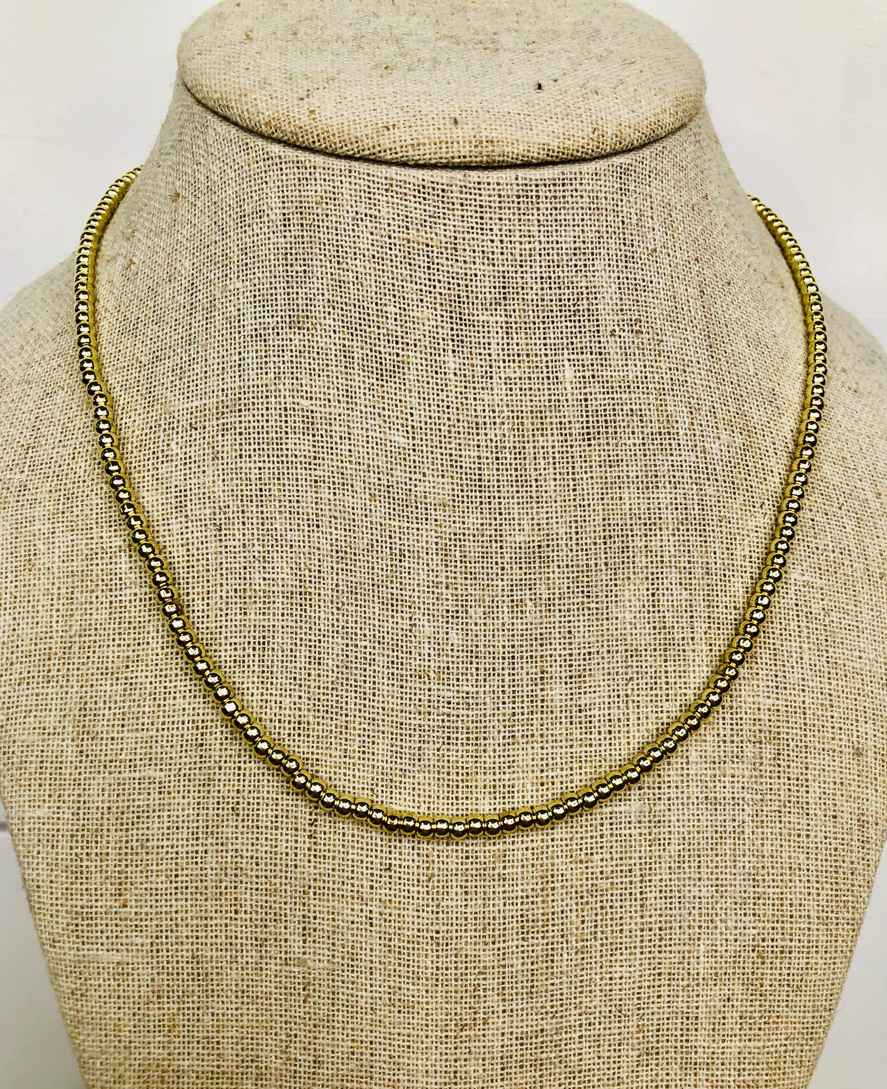 PETITE GOLD BEAD NECKLACE