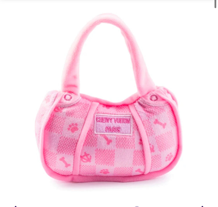 PINK CHECKER CHEWY VUITON BAG-SM