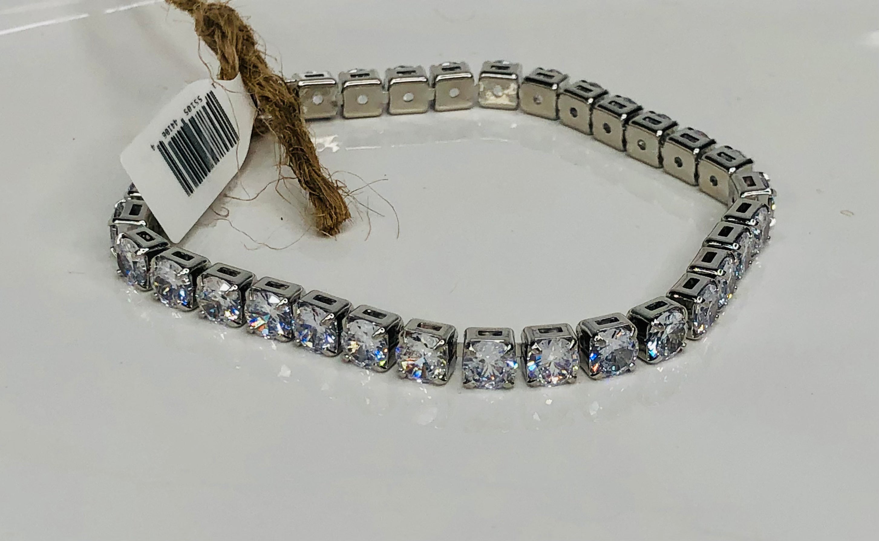 LRG CZ TENNIS BRACELET-SILVER