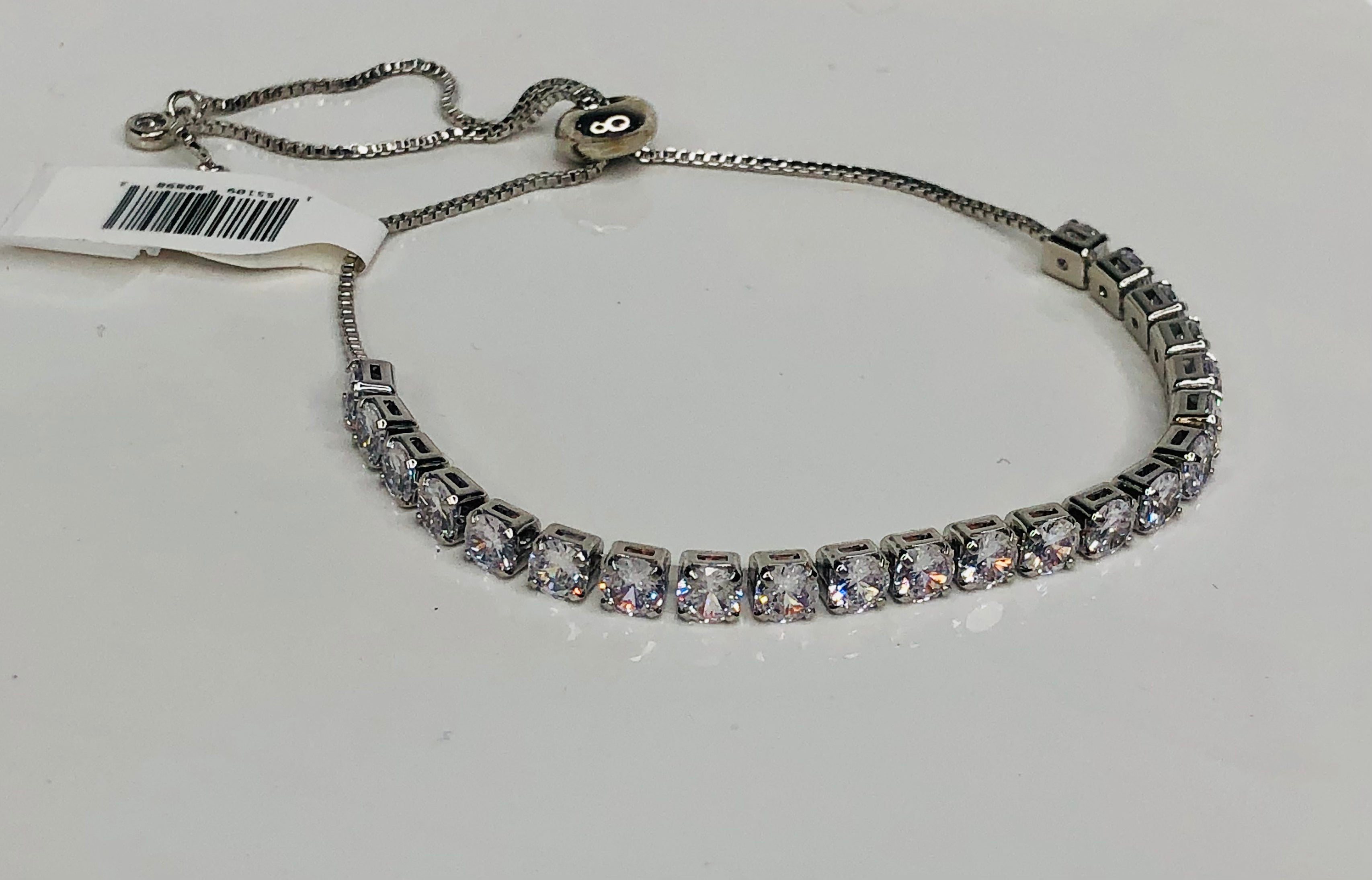 ADJUSTABLE 4MM TENNIS BRACELET-SILVER