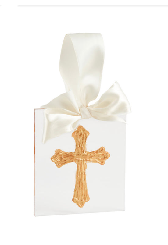 CROSS GOLD ACRYLIC ORNAMENT