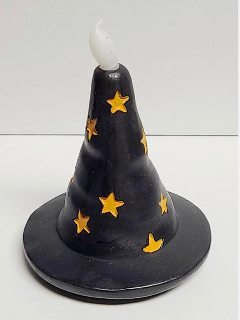 WITCH HAT FLAMELESS CANDLE