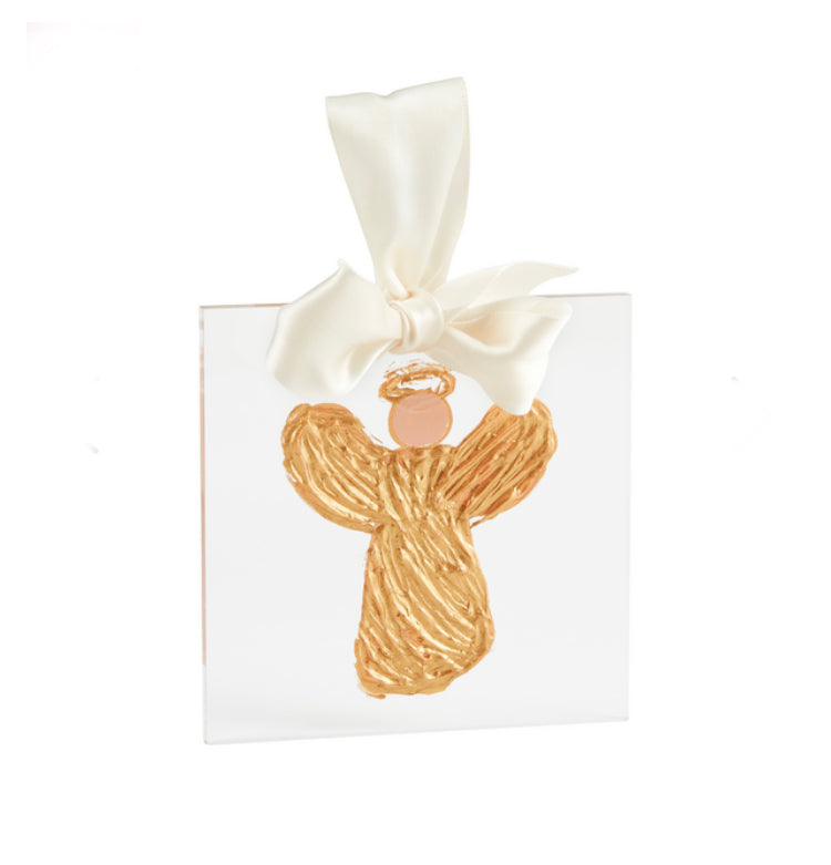 GOLD ANGEL ARCYLIC ORNAMENT