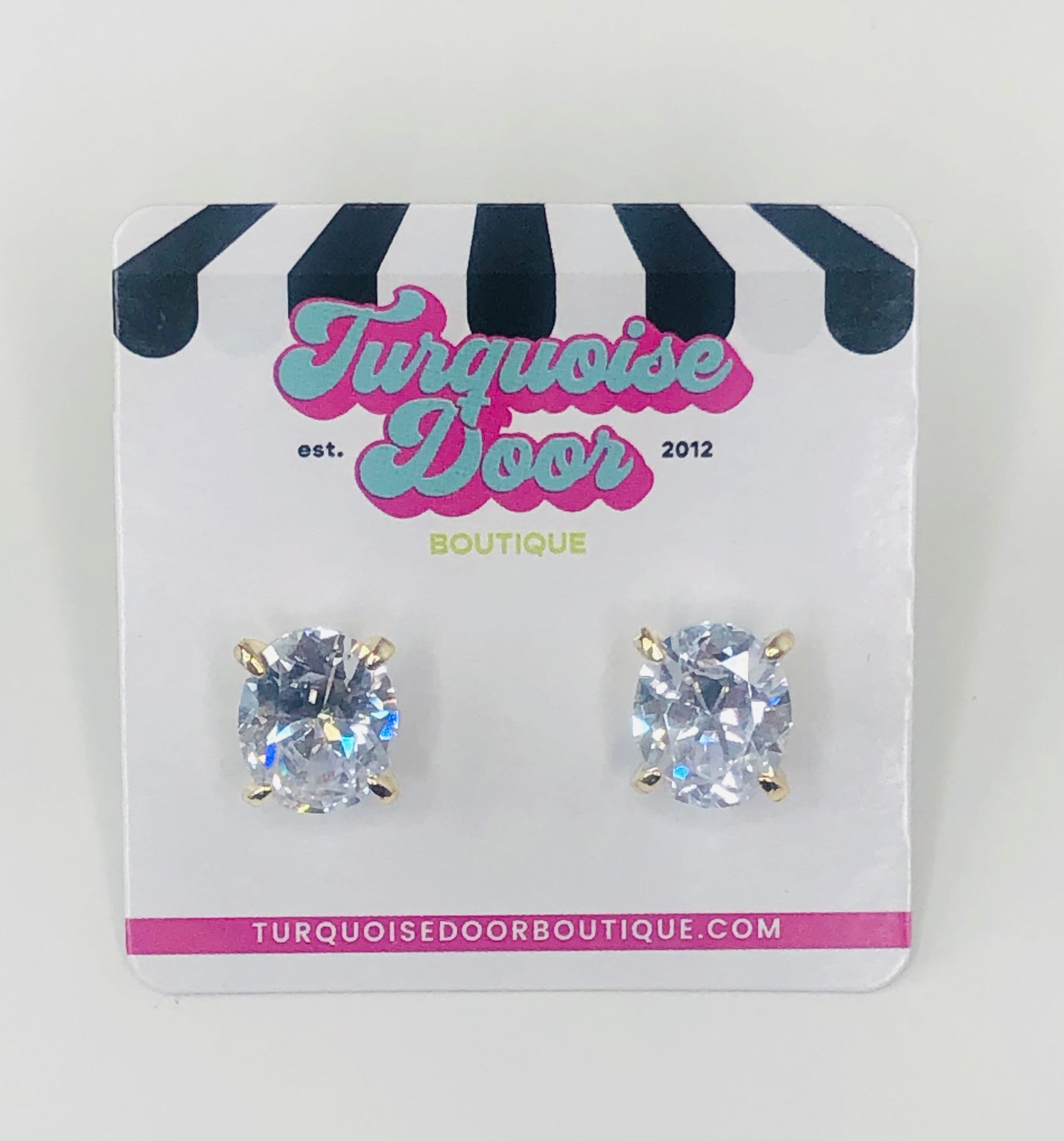 OVAL CZ STUDS-LRG