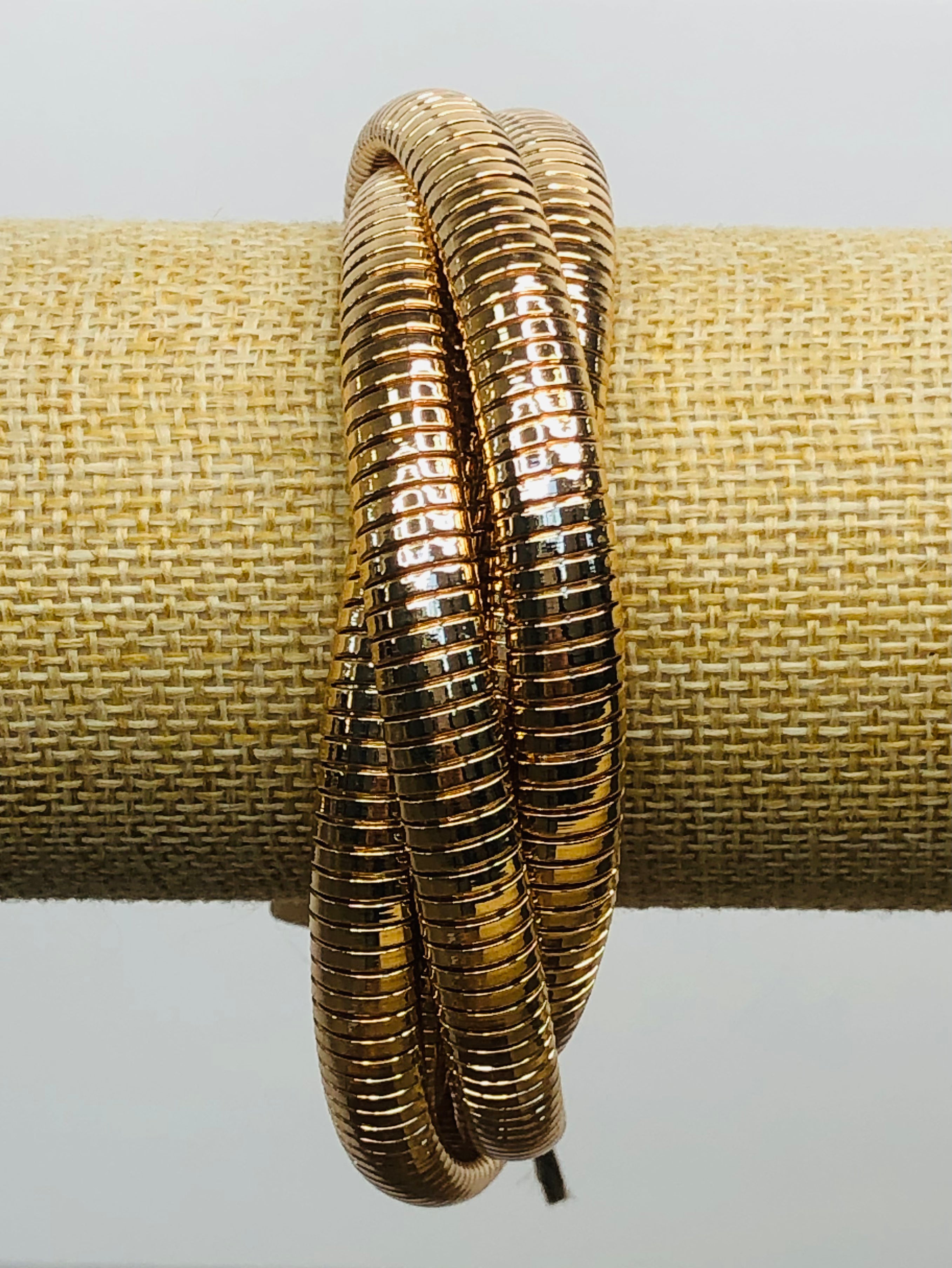 TWISTED BANGLES-ROSE GOLD