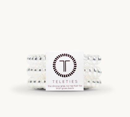 SPIRAL HAIR COILS-SMALL CRYSTAL CLEAR