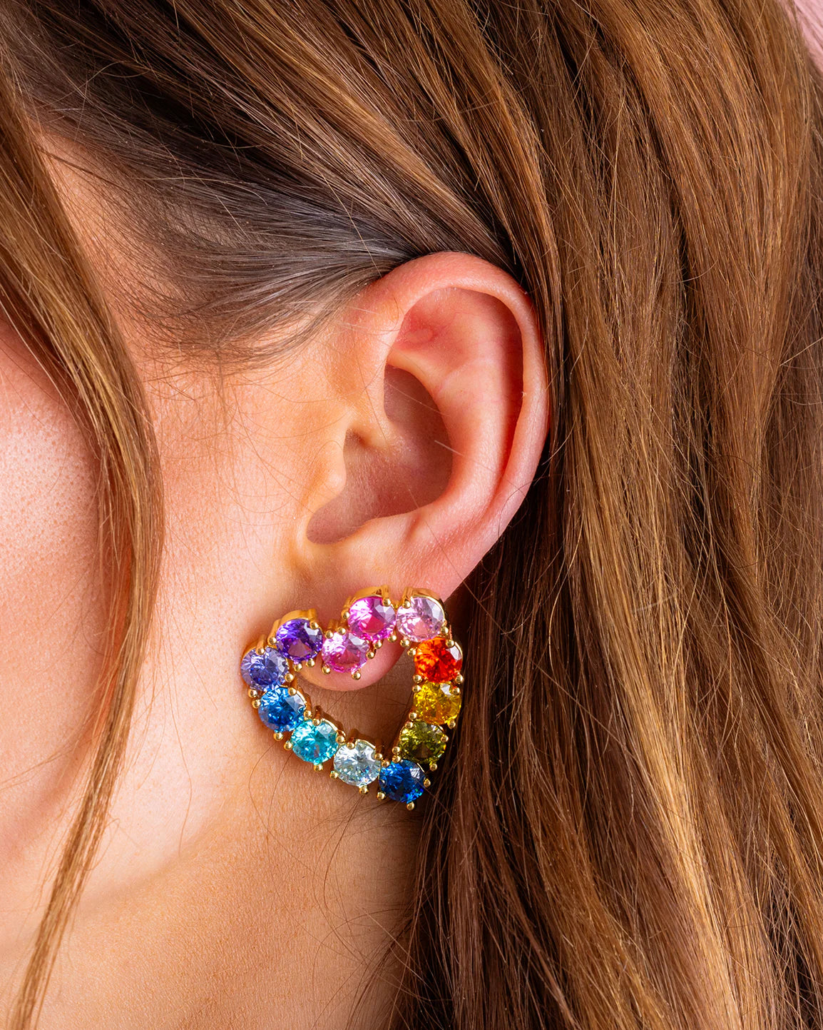 KATIE COLORFUL HEART EARRINGS