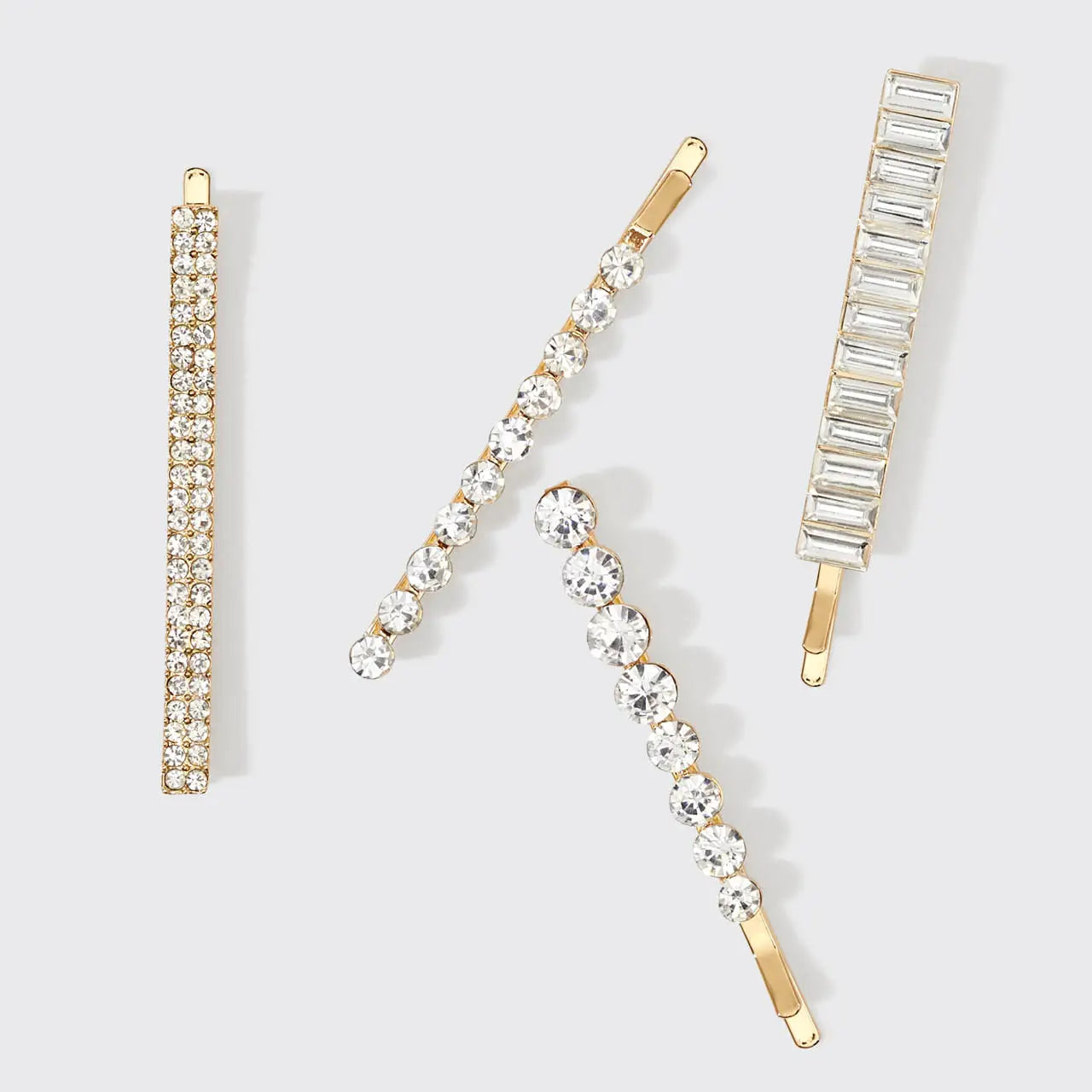 KITSCH-RHINESTONE BOBBY PINS SET