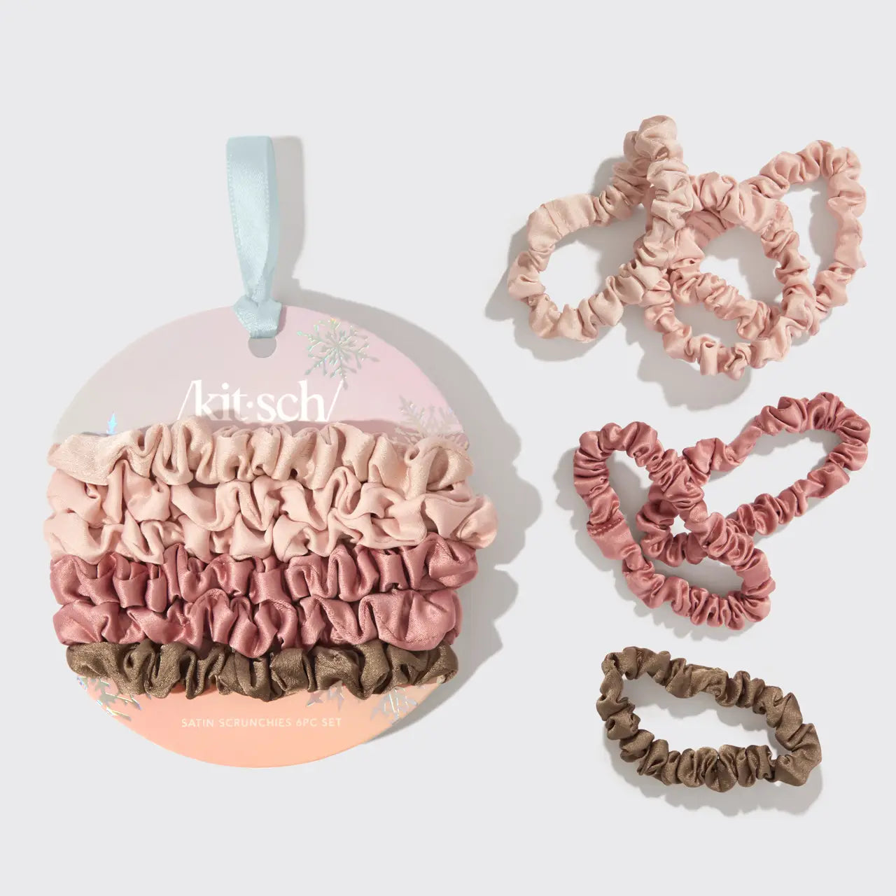 KITSCH-ULTRA PETITE SCRUNCHIES SET-TERRACOTTA