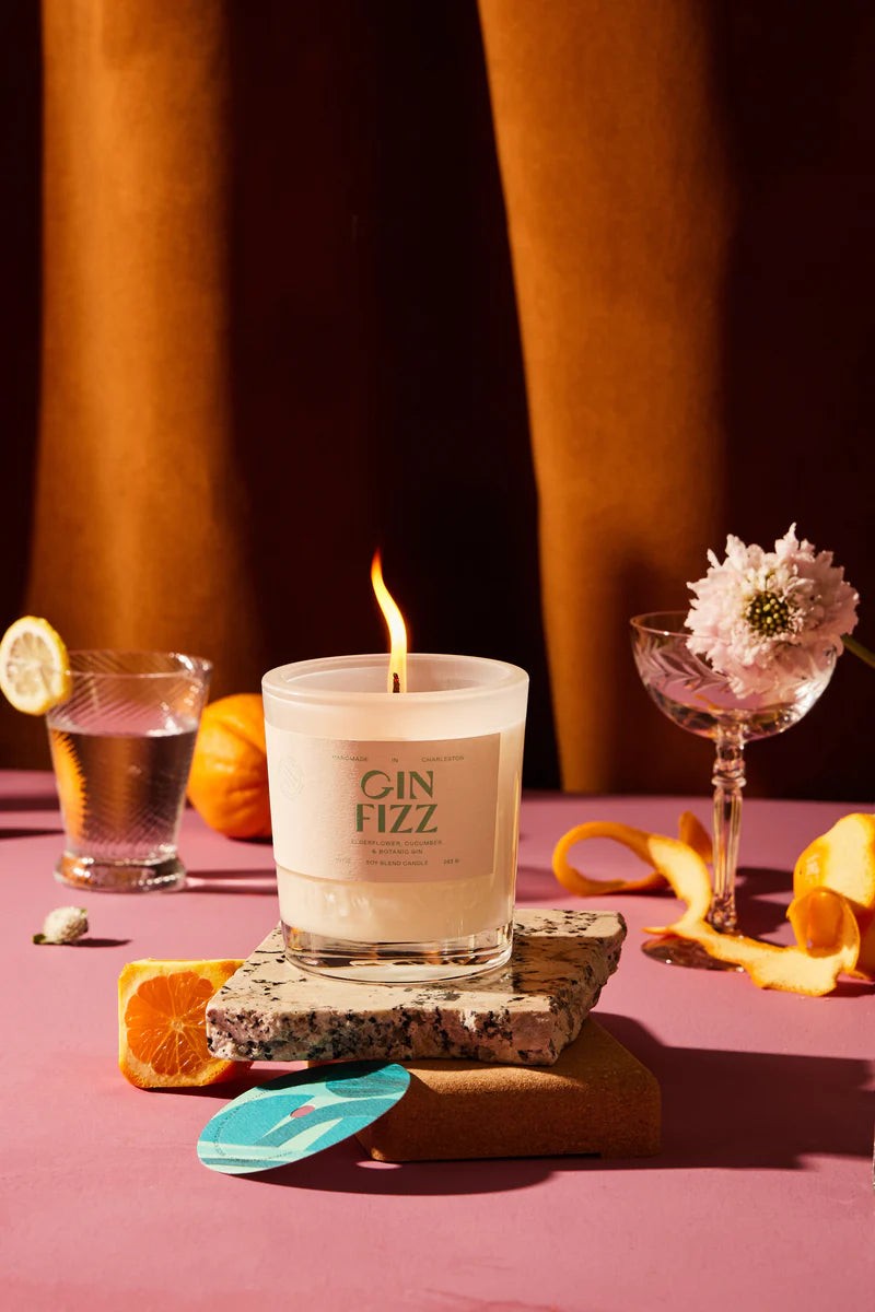 GIN FIZZ GLASS CANDLE