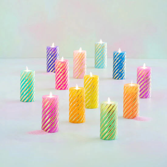 RAINBOW PILLAR FLAME CANDLE