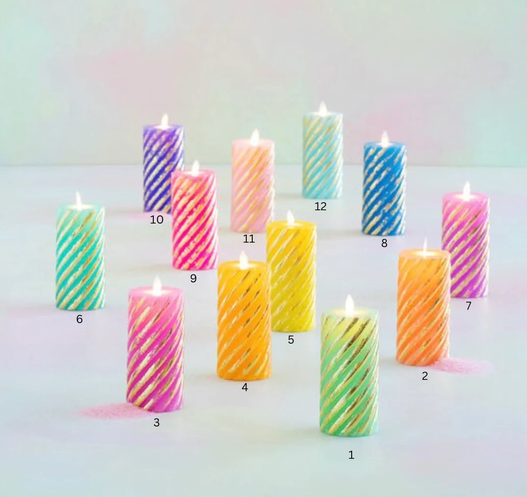 RAINBOW PILLAR FLAME CANDLE