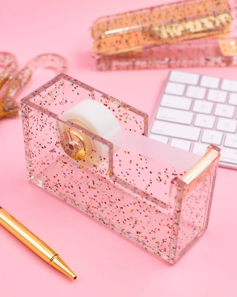 CONFETTI ACRYLIC TAPE DISPENSER