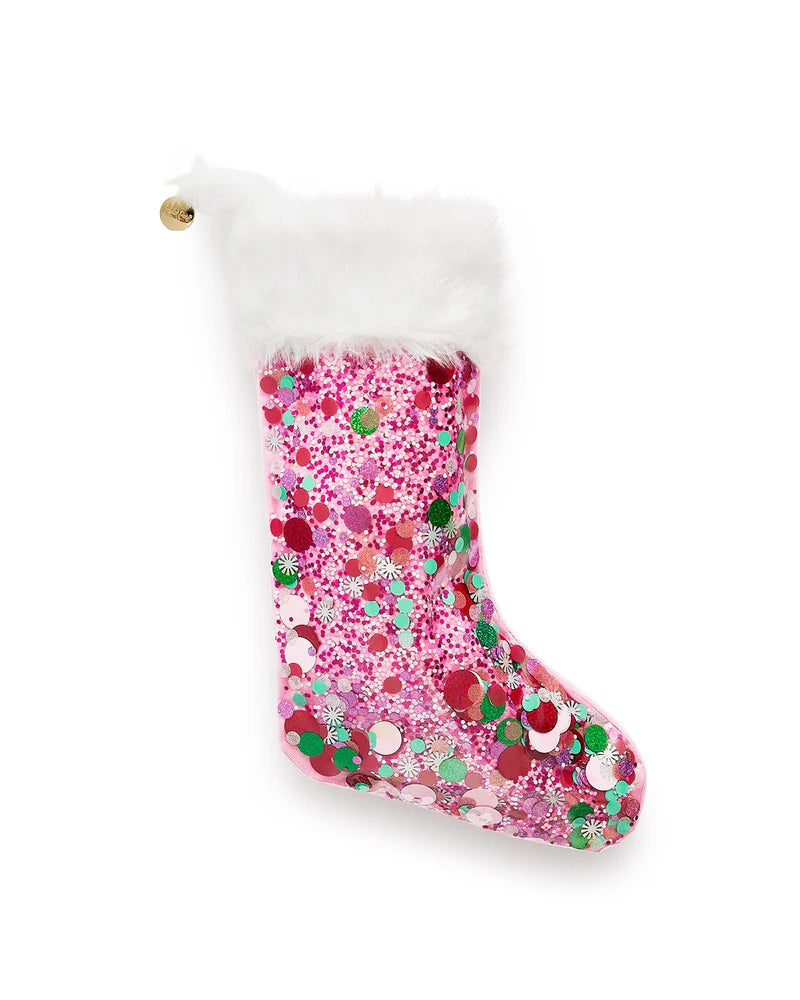 PINK CONFETTI STOCKING