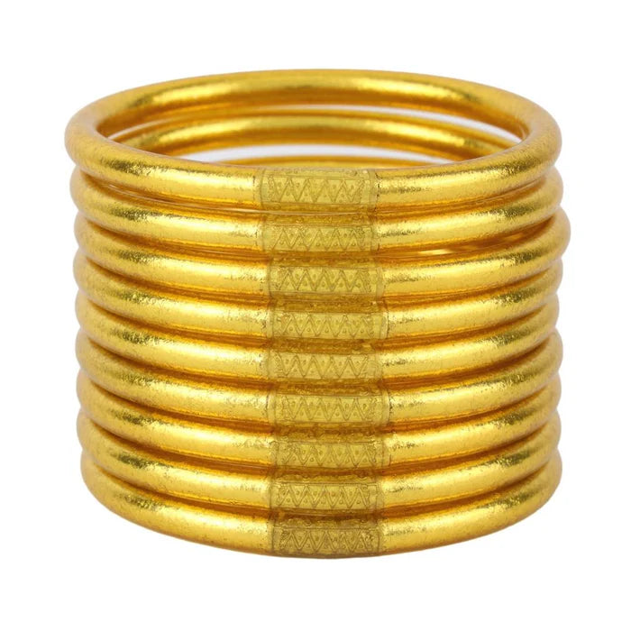 GOLD ALL WEATHER BANGLES-SERENITY PRAYER XL