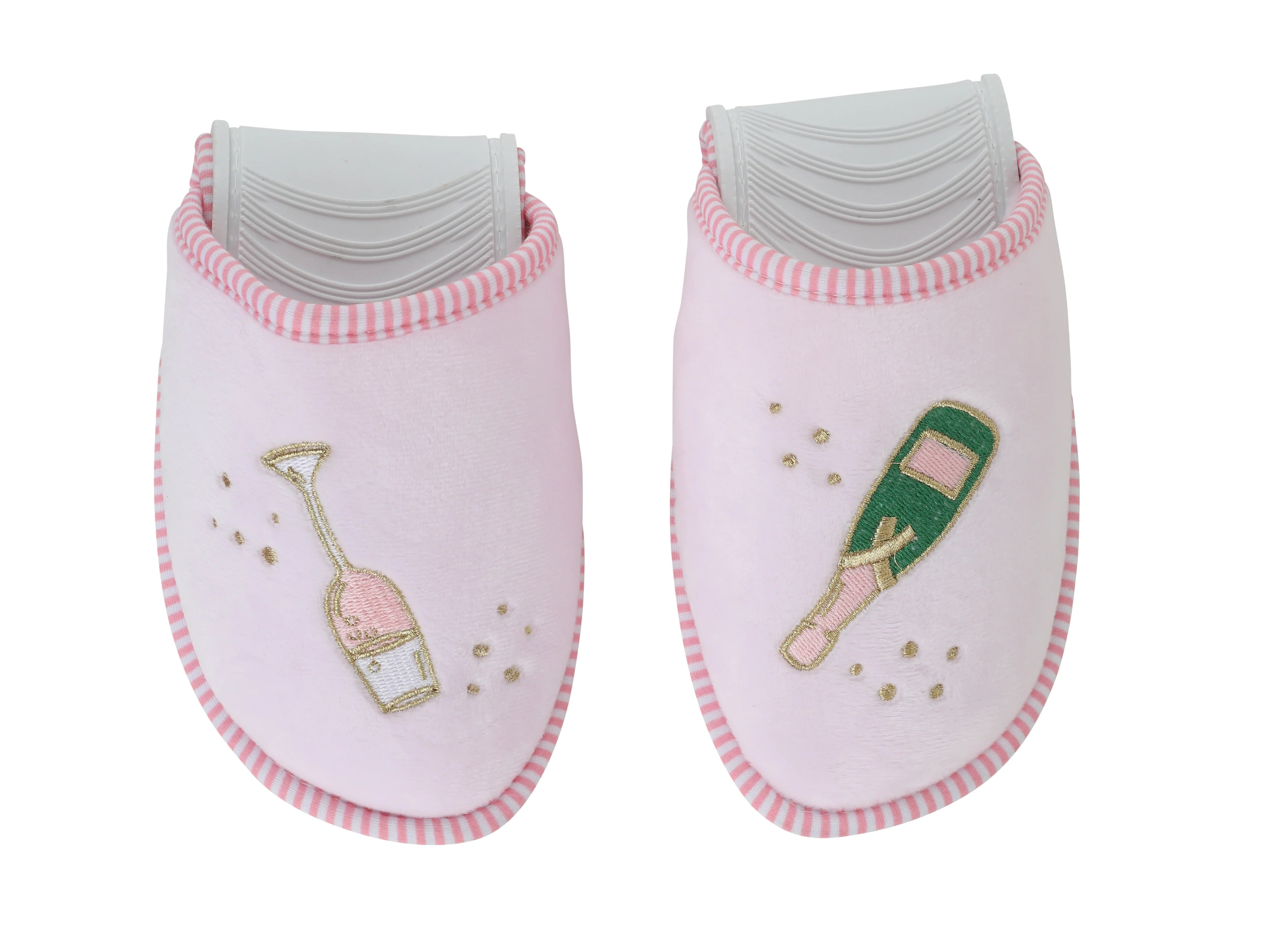 TRAVEL SLIPPERS POUCH SET-CHAMPAGNE LRG