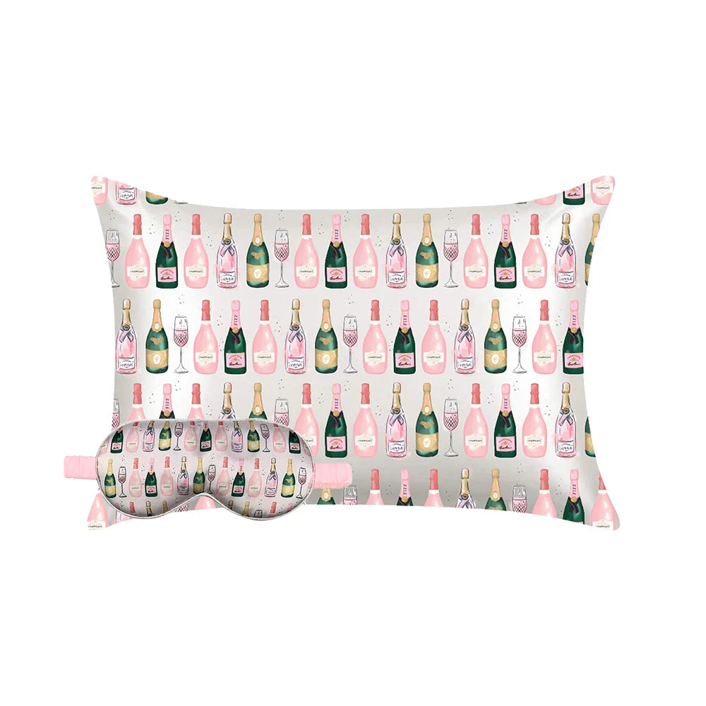 CHAMPAGNE EYE MASK & PILLOWCASE SET