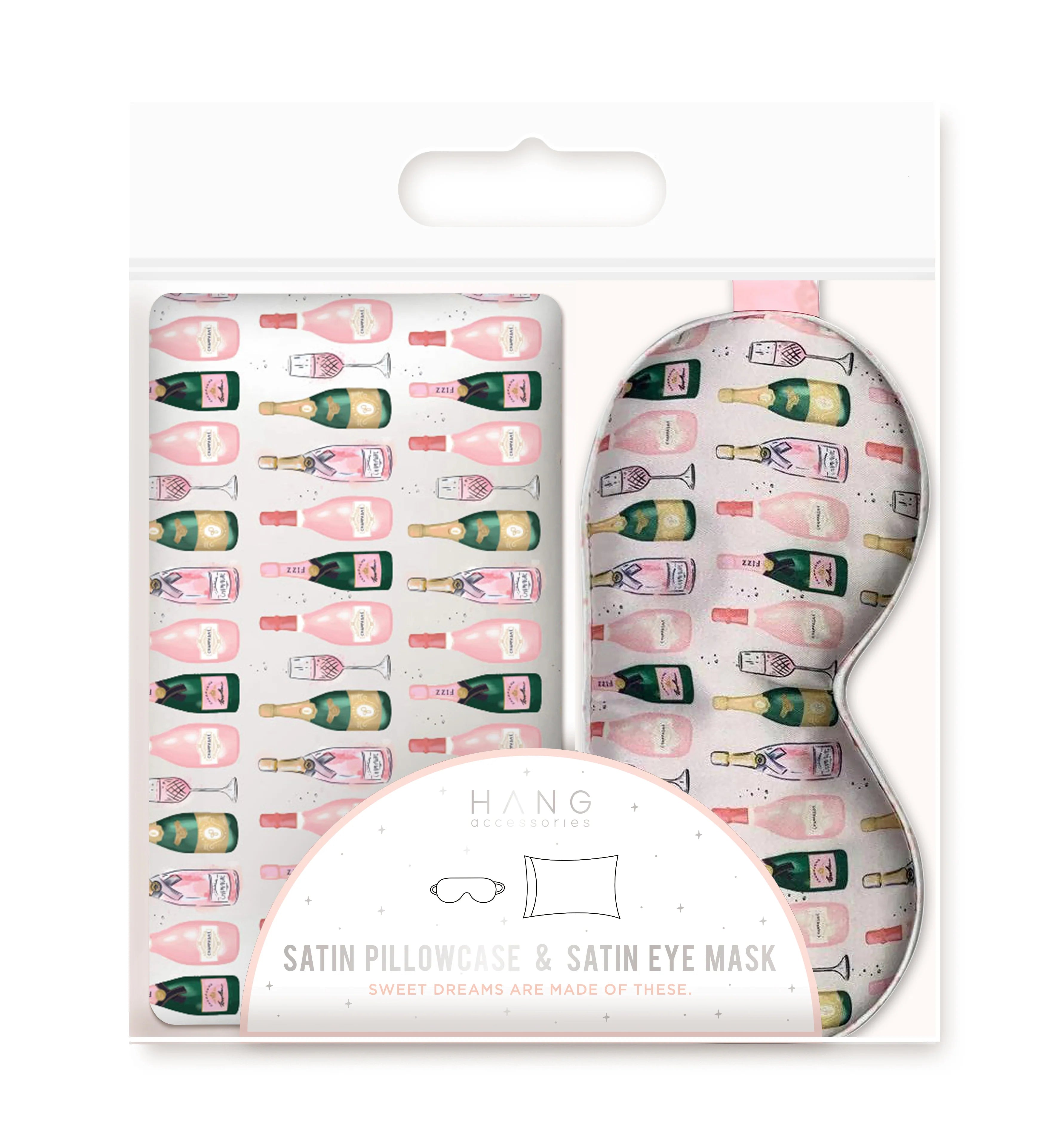 CHAMPAGNE EYE MASK & PILLOWCASE SET